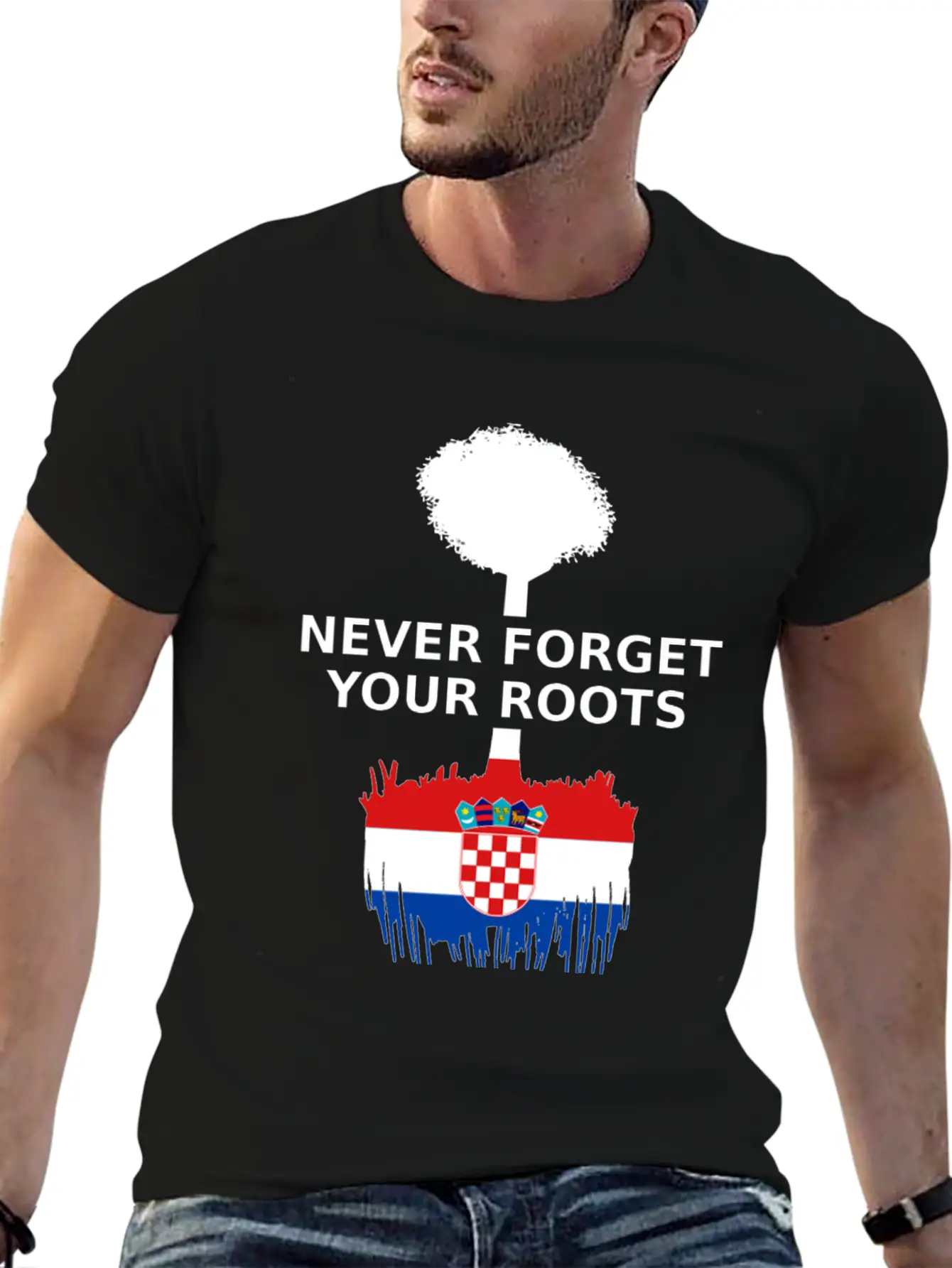 Croatia Flag Roots Basic Graphic T-Shirt ¨C Daily Comfort In Soft Cotton