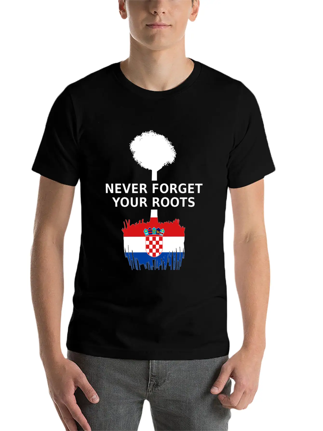 Croatia Flag Roots Basic Graphic T-Shirt ¨C Daily Comfort In Soft Cotton