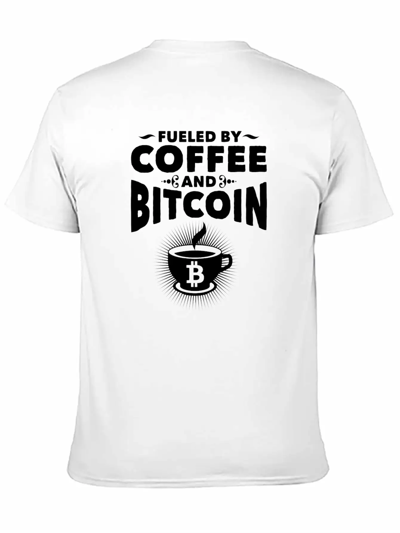 CRYPTO BLOCKCHAIN: FUELED BY COFFEE AND BITCOIN Essential Cotton Tee For Daily Outfits ¨C Unisex Style
