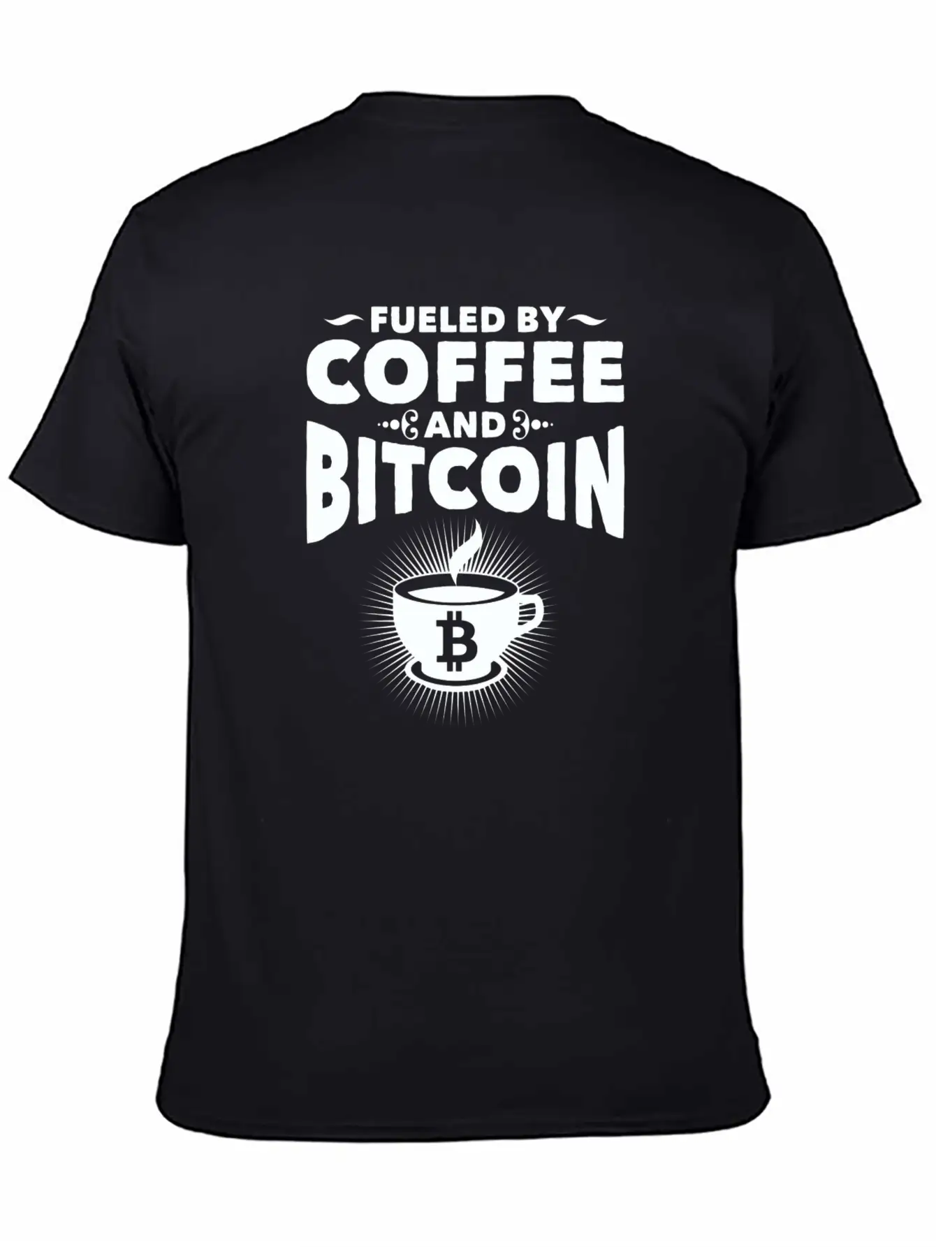 CRYPTO BLOCKCHAIN: FUELED BY COFFEE AND BITCOIN Essential Cotton Tee For Daily Outfits ¨C Unisex Style
