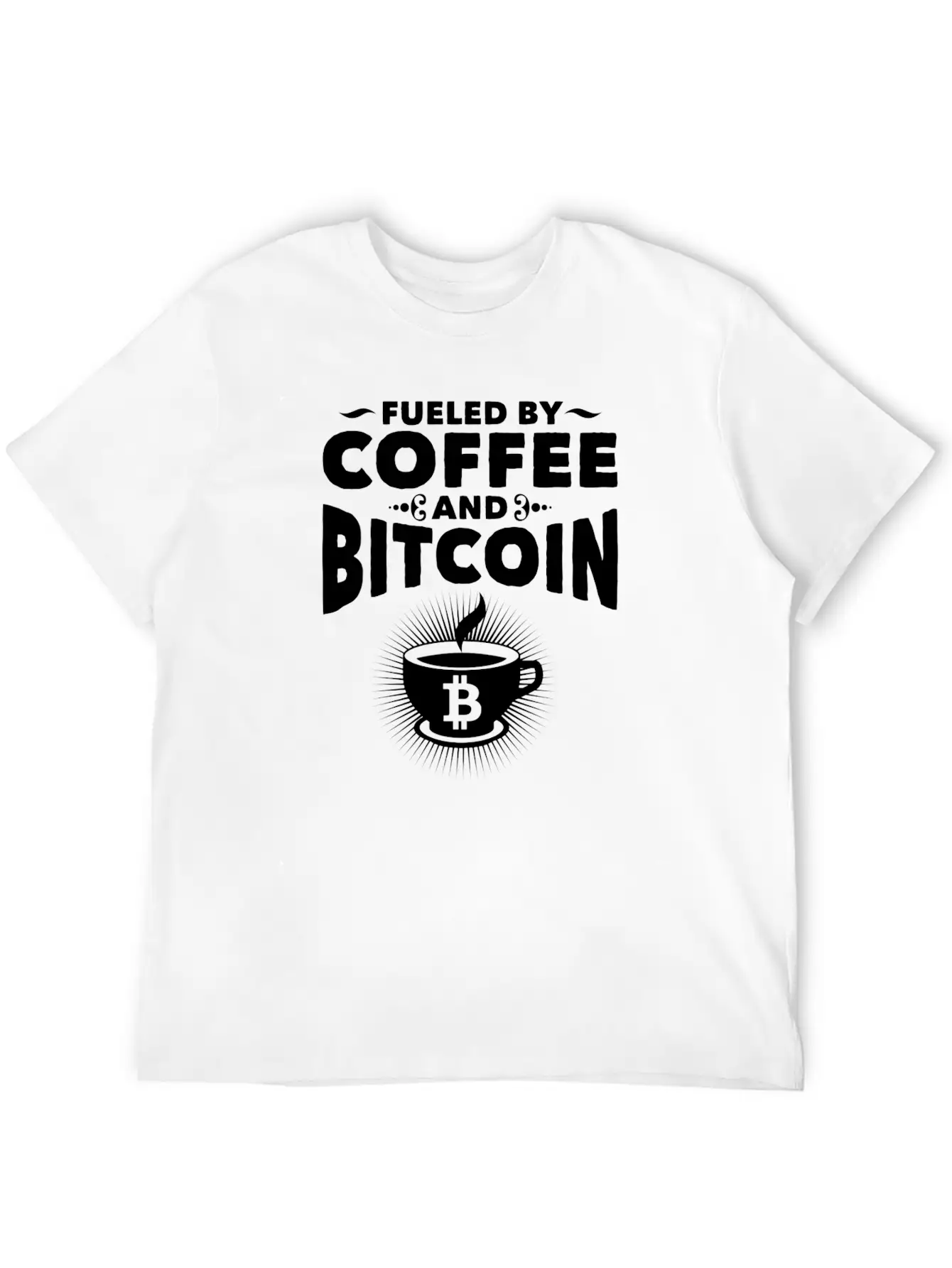 CRYPTO BLOCKCHAIN: FUELED BY COFFEE AND BITCOIN Essential Cotton Tee For Daily Outfits ¨C Unisex Style