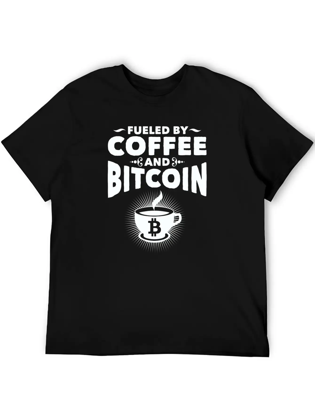 CRYPTO BLOCKCHAIN: FUELED BY COFFEE AND BITCOIN Essential Cotton Tee For Daily Outfits ¨C Unisex Style