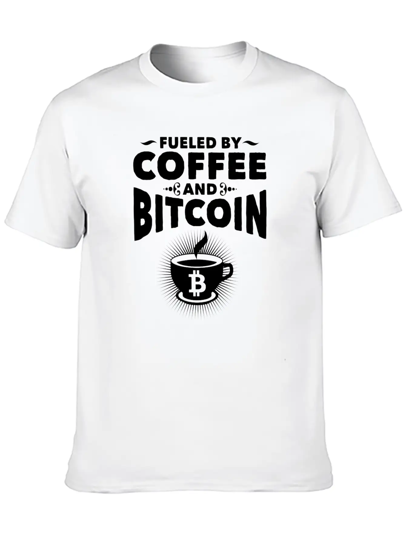 CRYPTO BLOCKCHAIN: FUELED BY COFFEE AND BITCOIN Essential Cotton Tee For Daily Outfits ¨C Unisex Style