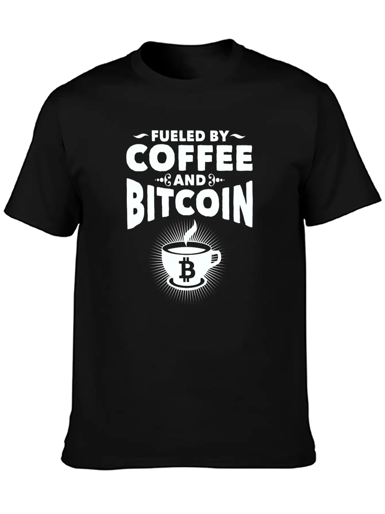 CRYPTO BLOCKCHAIN: FUELED BY COFFEE AND BITCOIN Essential Cotton Tee For Daily Outfits ¨C Unisex Style