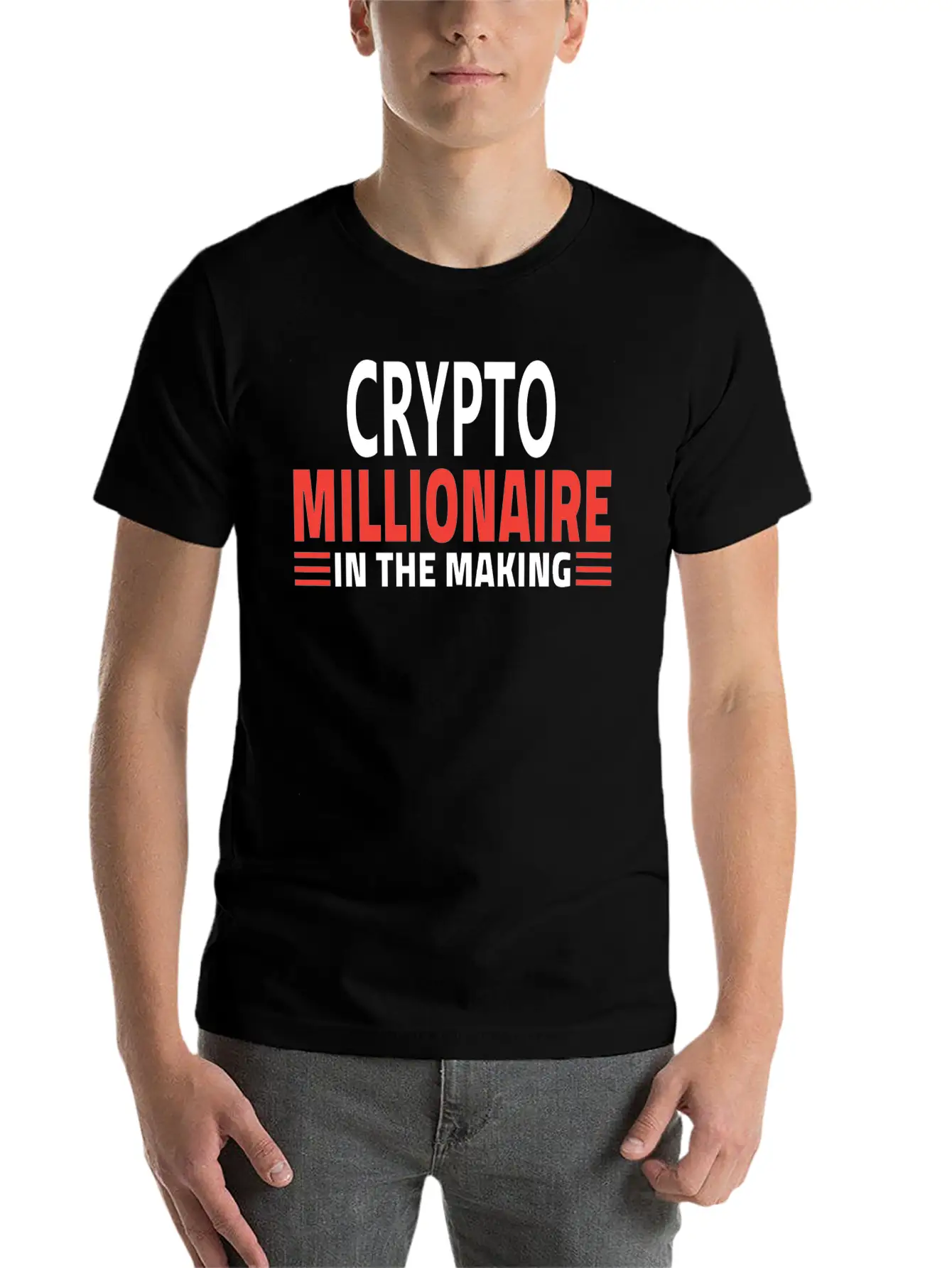 CRYPTO MILLIONNAIRE IN THE MAKING Soft Cotton Short Sleeve Tee ¨C Unisex Wardrobe Staple