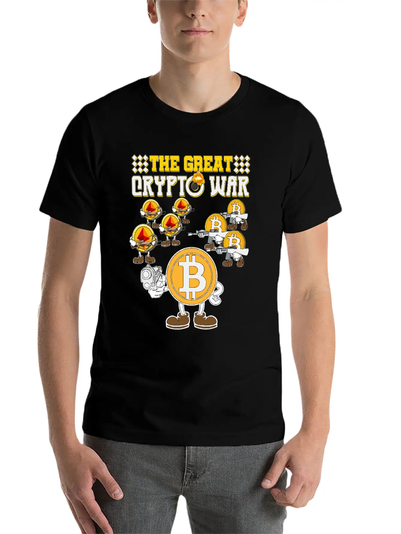 Crypto War2 Basic Graphic T-Shirt ¨C Daily Comfort In Soft Cotton