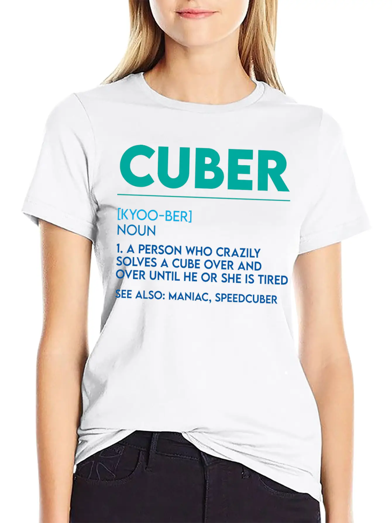 Cuber, A Person Who Crazily Solves A Cube 4 Basic Graphic T-Shirt ¨C Daily Comfort In Soft Cotton
