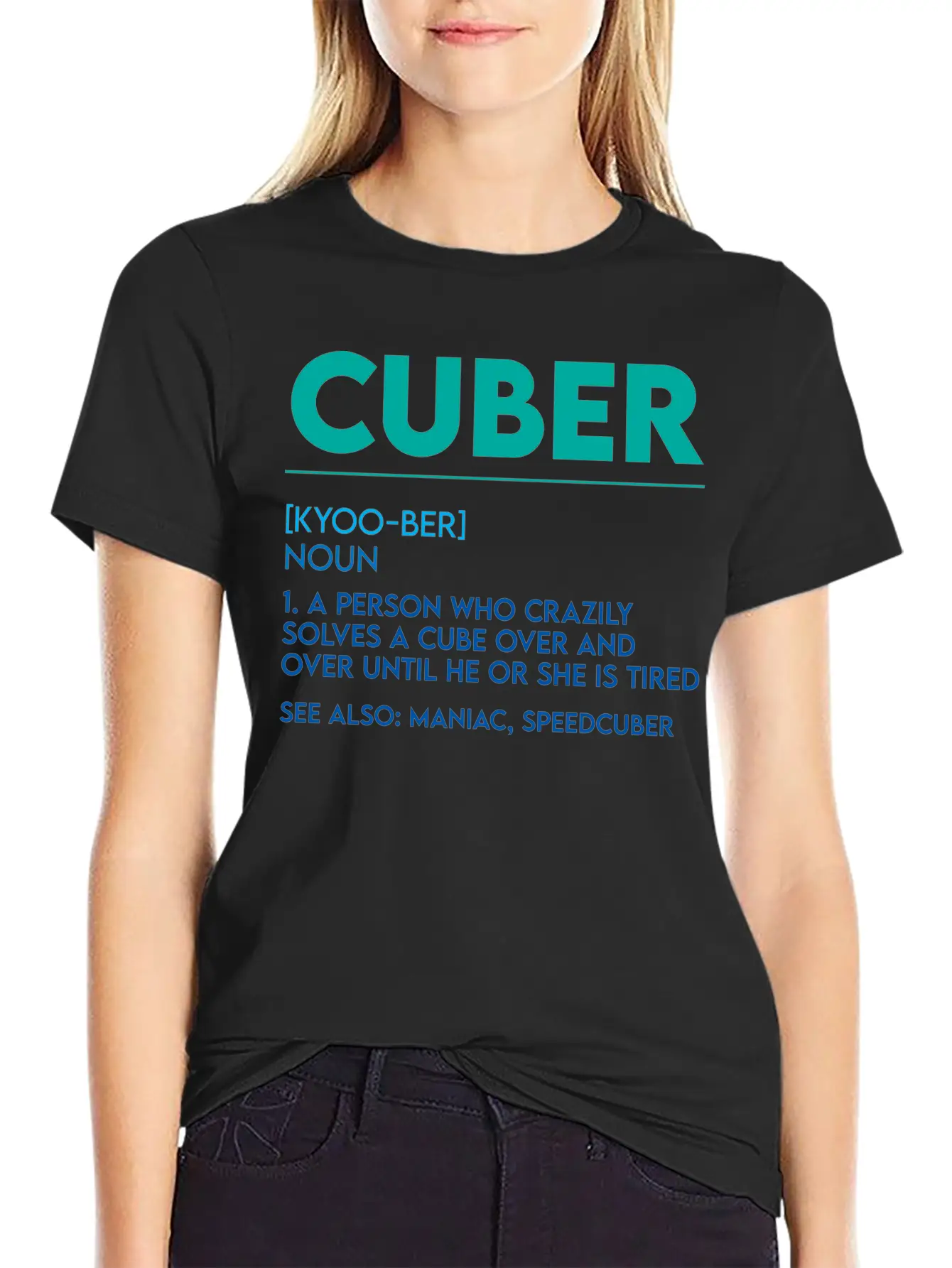 Cuber, A Person Who Crazily Solves A Cube 4 Basic Graphic T-Shirt ¨C Daily Comfort In Soft Cotton