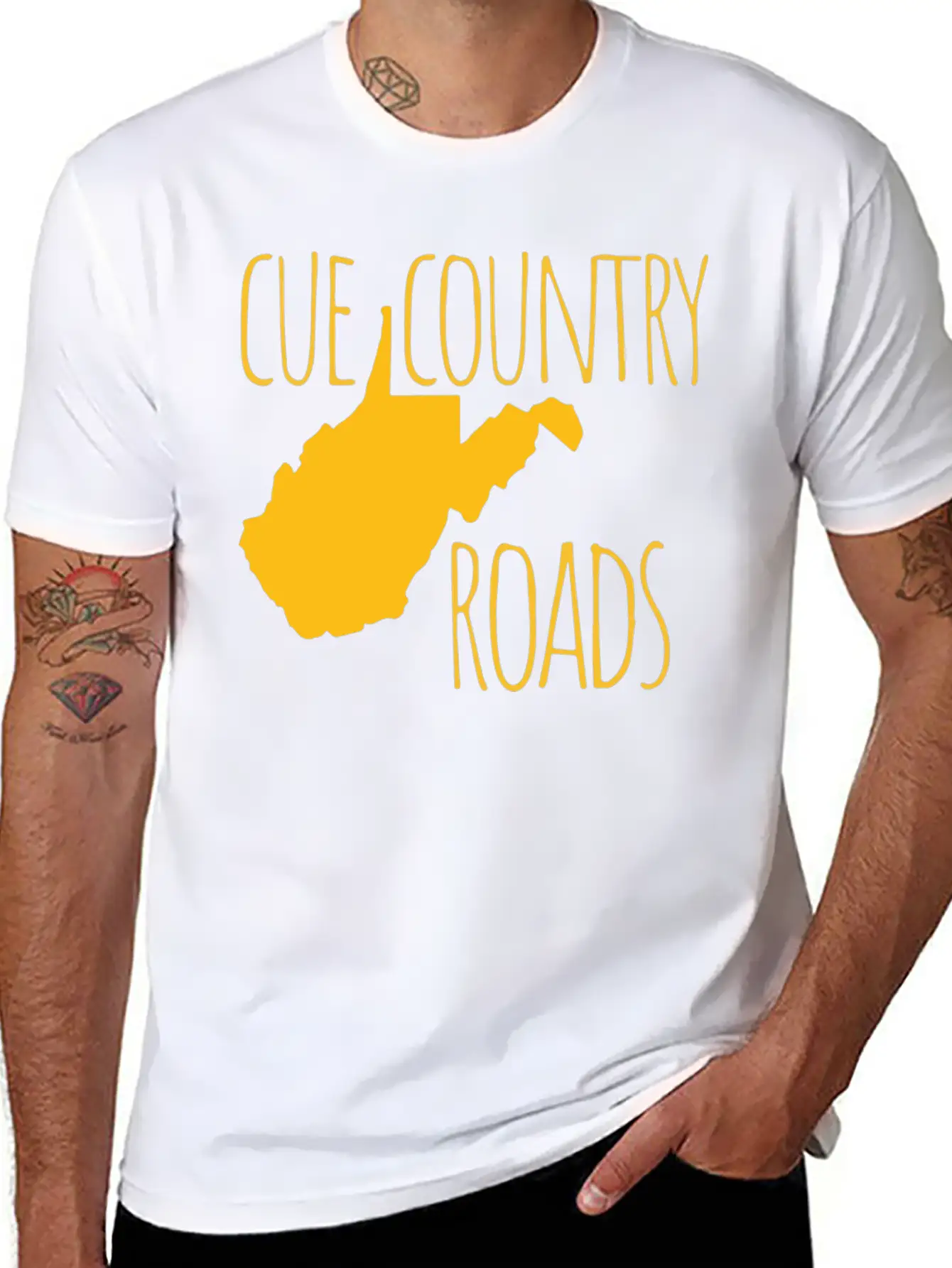 Cue Country Roads Essential Cotton Tee For Daily Outfits ¨C Unisex Style