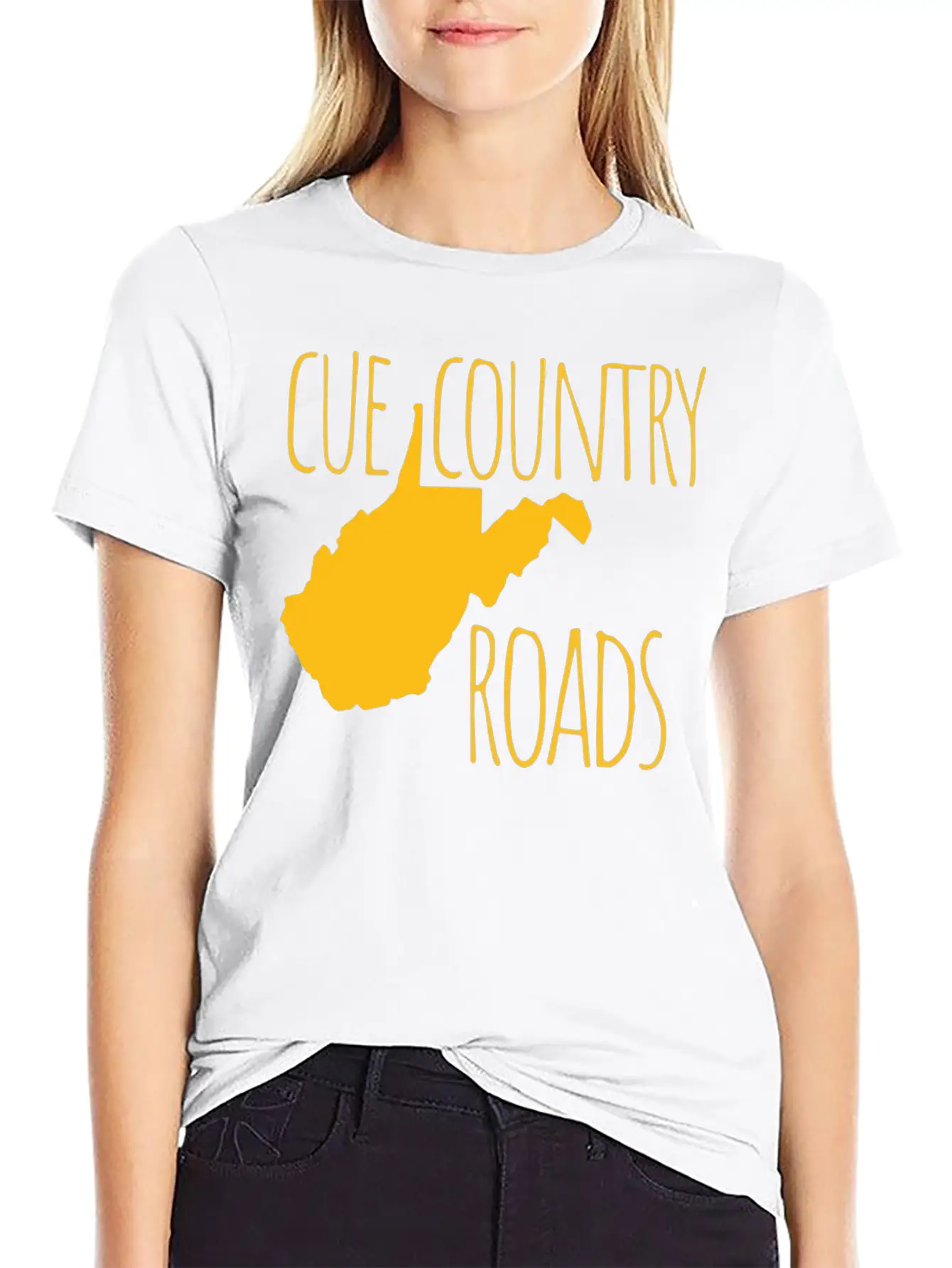 Cue Country Roads Essential Cotton Tee For Daily Outfits ¨C Unisex Style