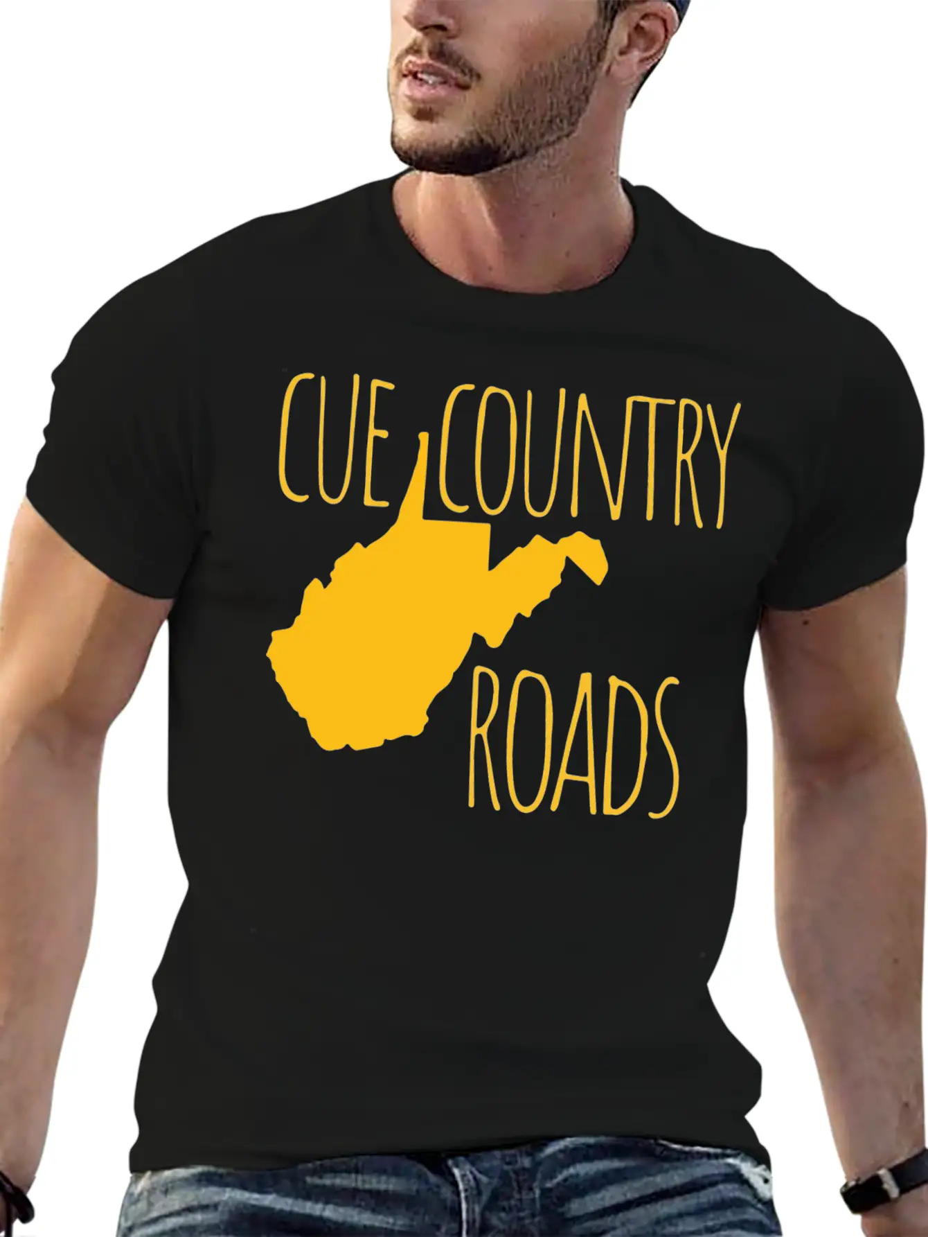 Cue Country Roads Essential Cotton Tee For Daily Outfits ¨C Unisex Style