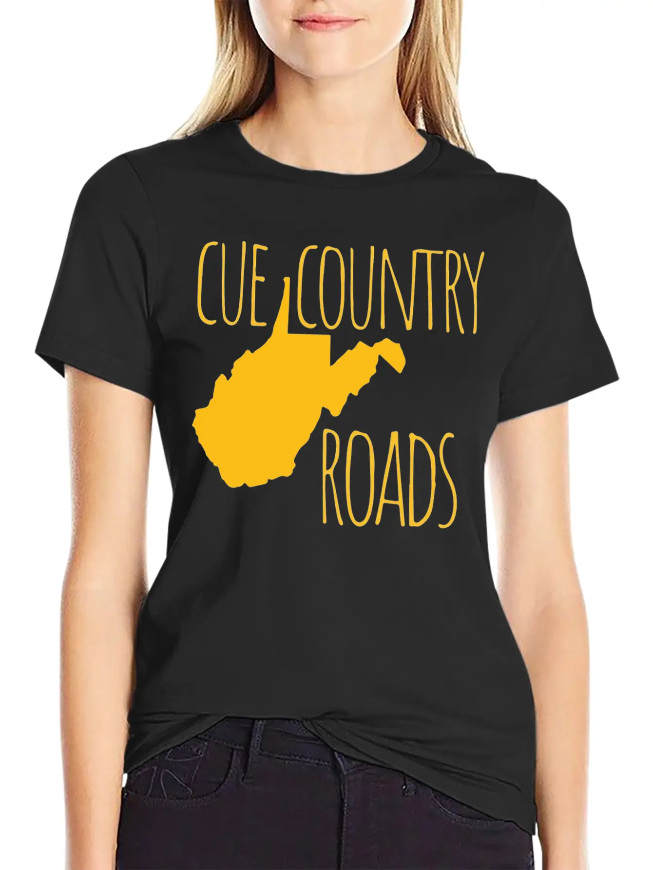 Cue Country Roads Essential Cotton Tee For Daily Outfits ¨C Unisex Style