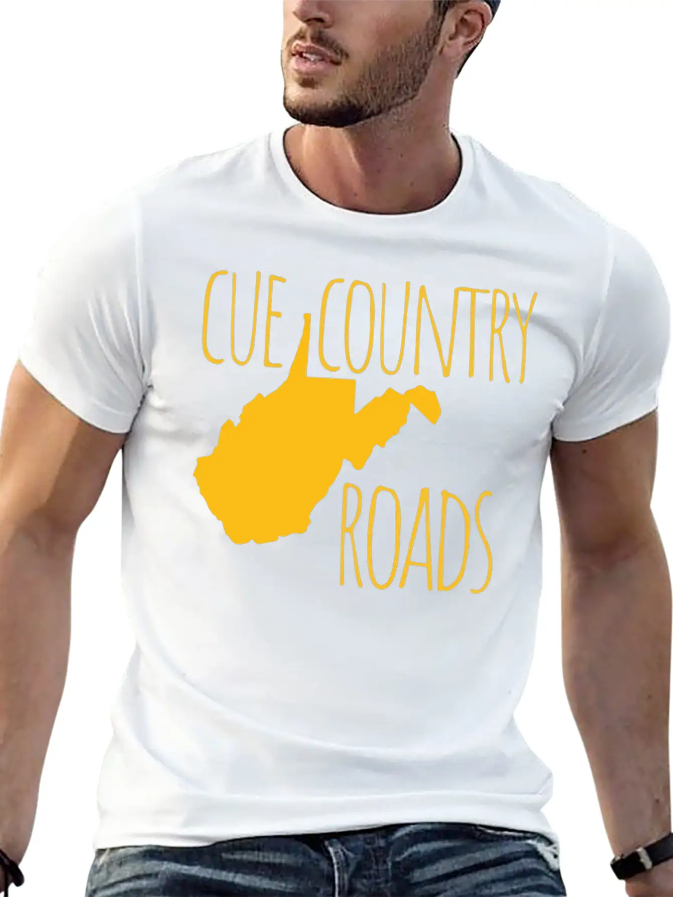 Cue Country Roads Essential Cotton Tee For Daily Outfits ¨C Unisex Style