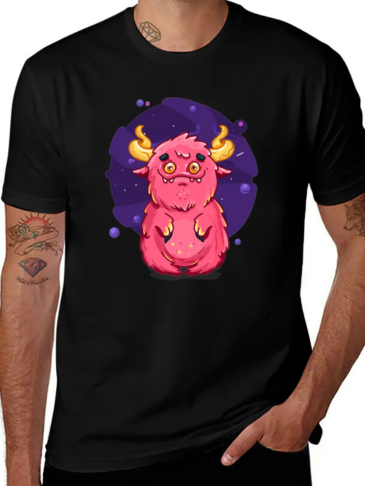 Cute Burly Friendly Pink Monster Soft Cotton Short Sleeve Tee ¨C Unisex Wardrobe Staple