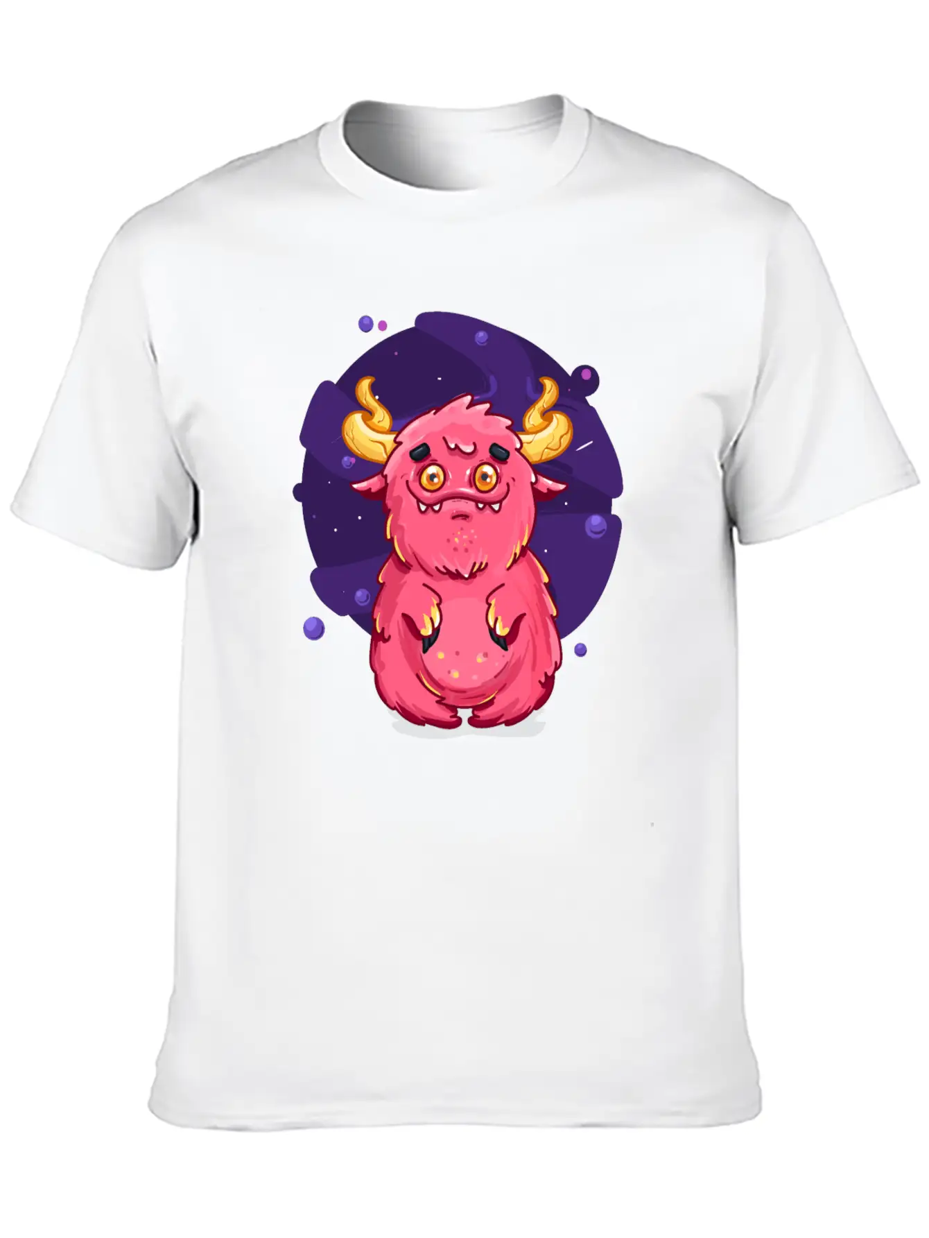Cute Burly Friendly Pink Monster Soft Cotton Short Sleeve Tee ¨C Unisex Wardrobe Staple