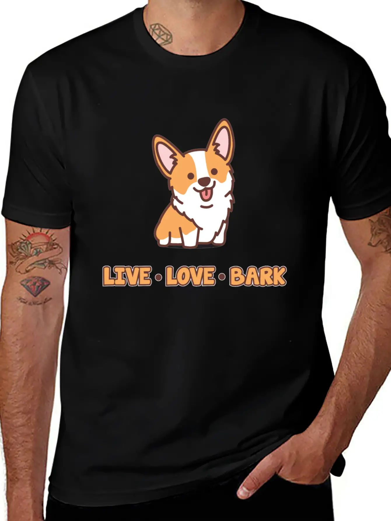 Cute Dog Bark Gift Basic Graphic T-Shirt ¨C Daily Comfort In Soft Cotton