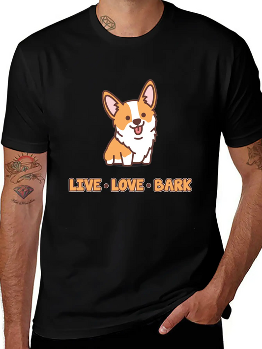 Cute Dog Bark Gift Basic Graphic T-Shirt ¨C Daily Comfort In Soft Cotton