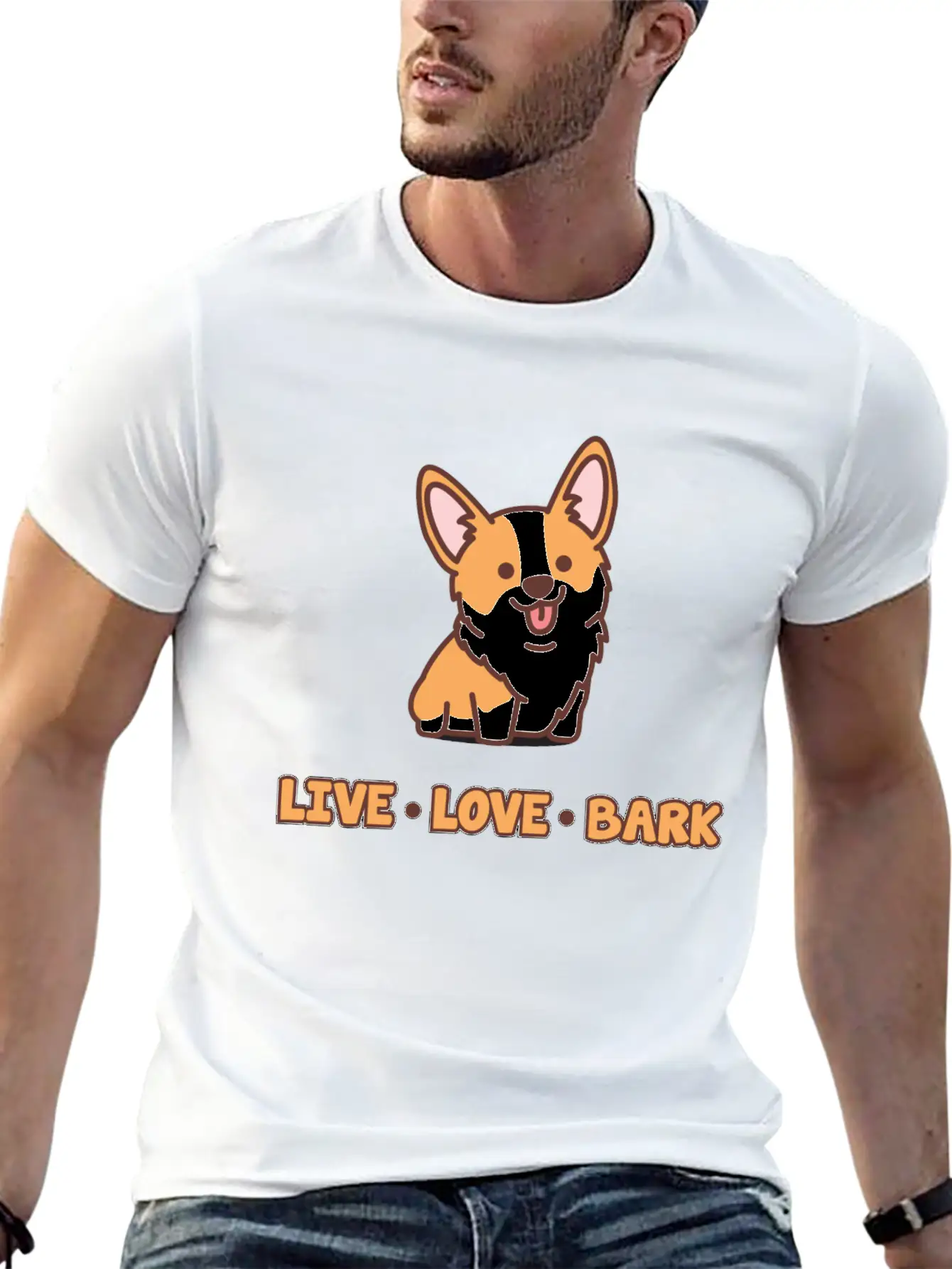 Cute Dog Bark Gift Basic Graphic T-Shirt ¨C Daily Comfort In Soft Cotton