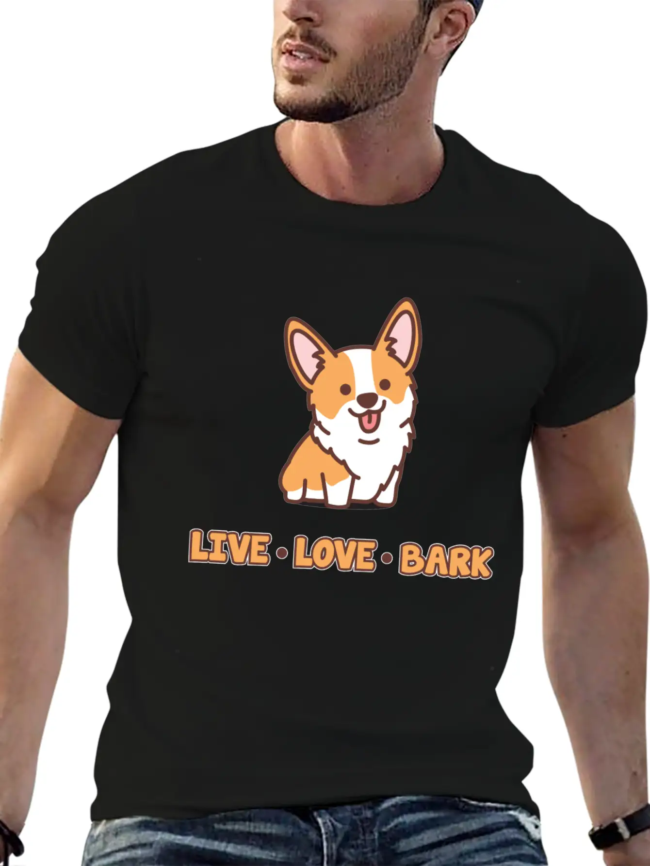 Cute Dog Bark Gift Basic Graphic T-Shirt ¨C Daily Comfort In Soft Cotton