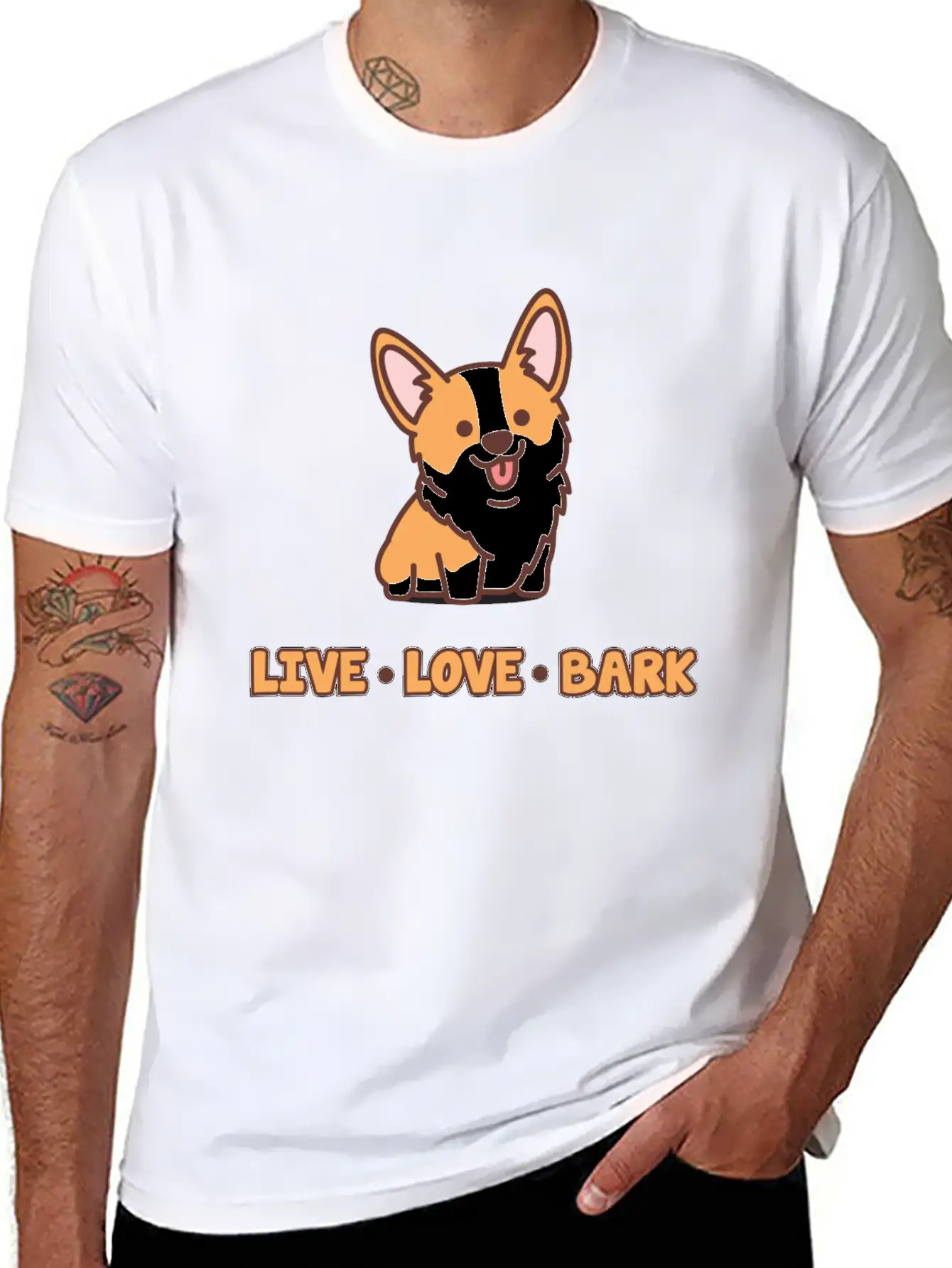 Cute Dog Bark Gift Basic Graphic T-Shirt ¨C Daily Comfort In Soft Cotton