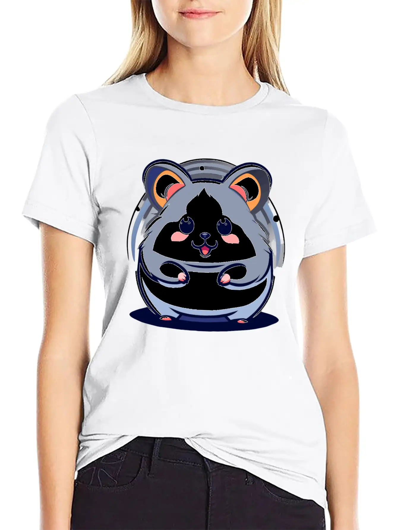 Cute Hamster Soft Cotton Short Sleeve Tee ¨C Unisex Wardrobe Staple