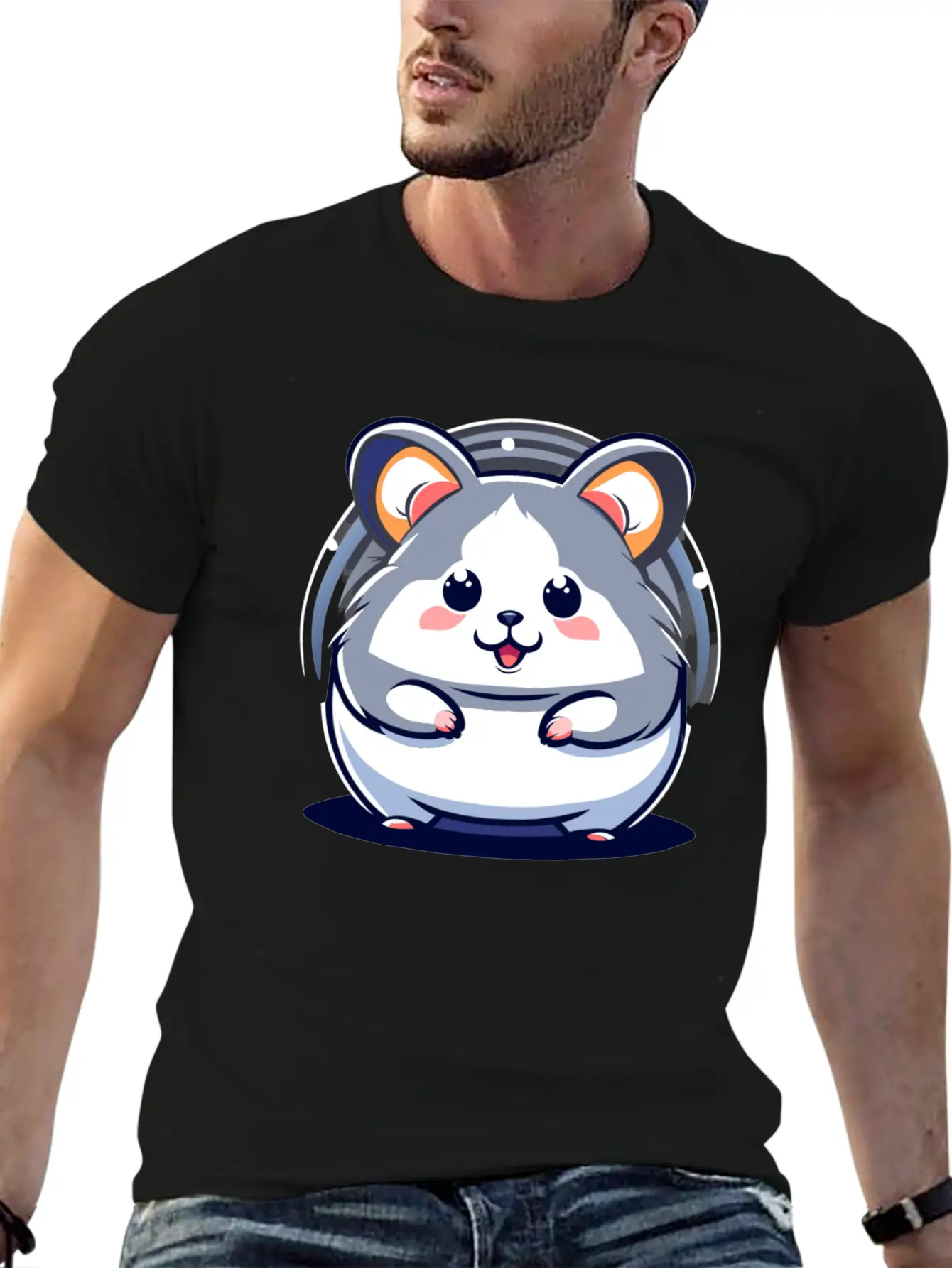 Cute Hamster Soft Cotton Short Sleeve Tee ¨C Unisex Wardrobe Staple