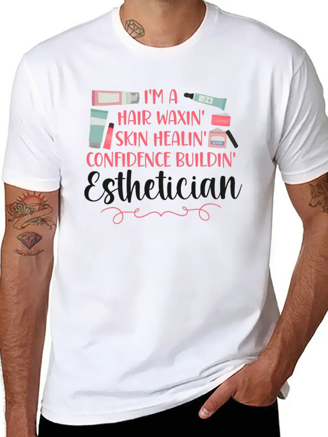 Cute Licensed Esthetician Skincare Soft Cotton Short Sleeve Tee ¨C Unisex Wardrobe Staple