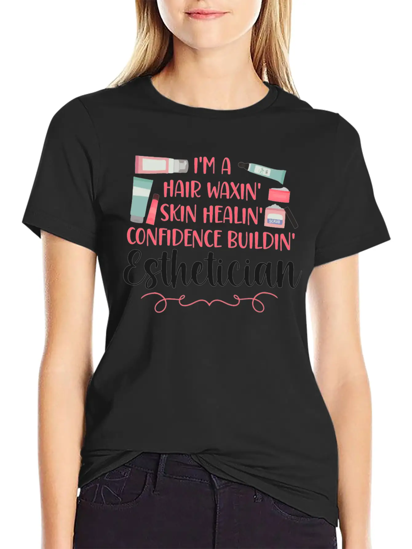 Cute Licensed Esthetician Skincare Soft Cotton Short Sleeve Tee ¨C Unisex Wardrobe Staple