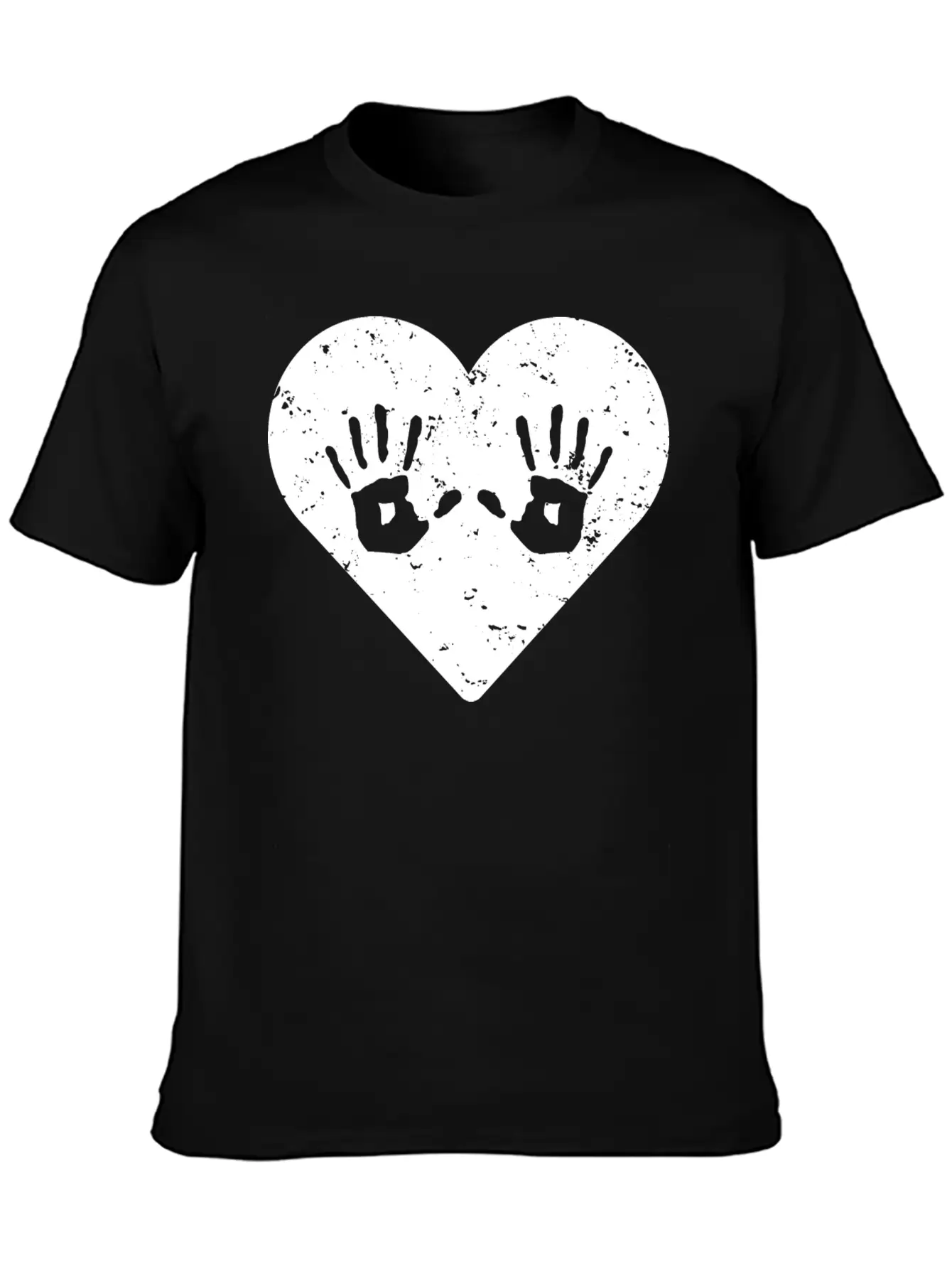 Cute Massage Therapist Hand Print Heart T-shirt Basic Graphic T-Shirt ¨C Daily Comfort In Soft Cotton