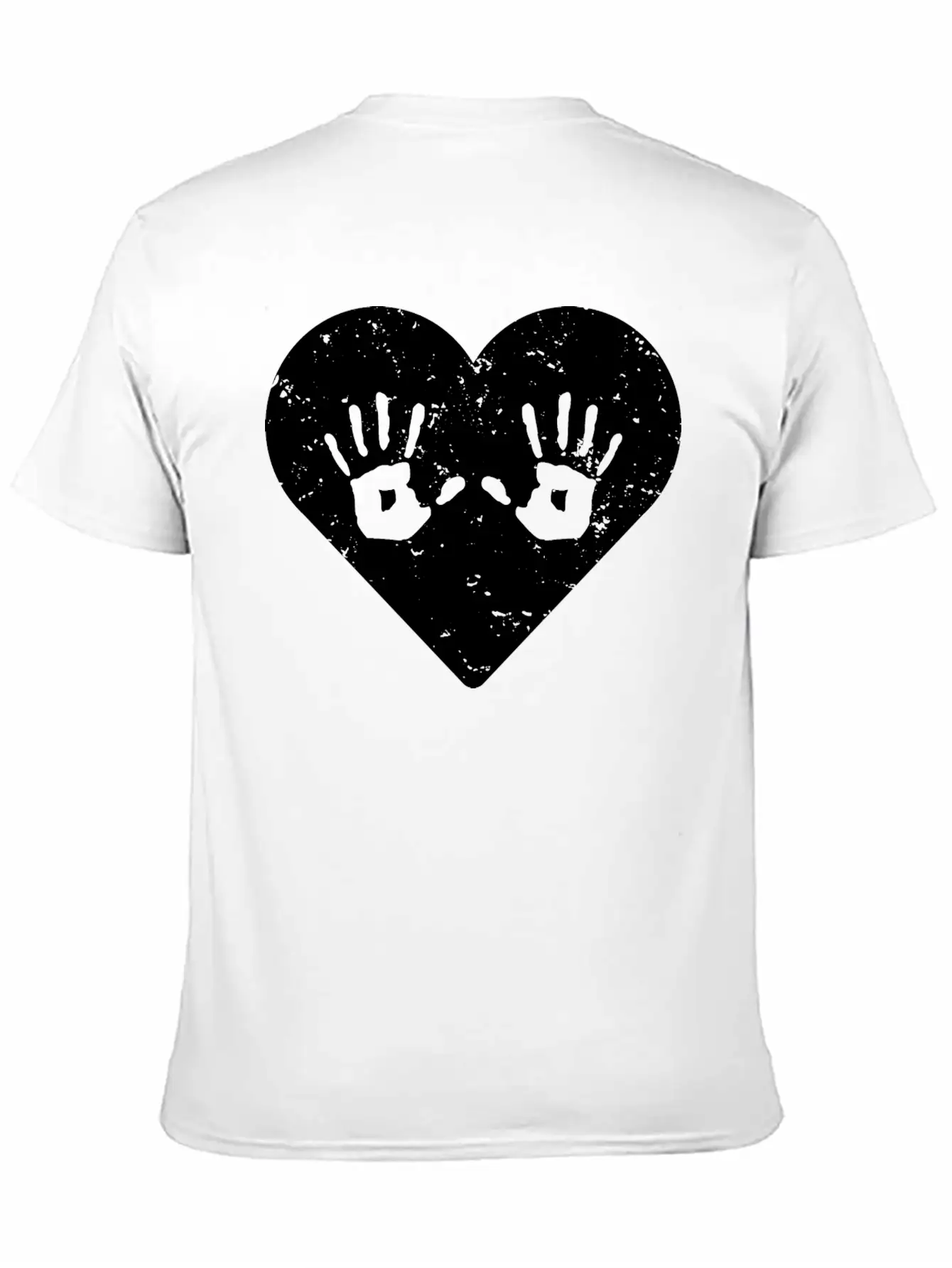 Cute Massage Therapist Hand Print Heart T-shirt Basic Graphic T-Shirt ¨C Daily Comfort In Soft Cotton