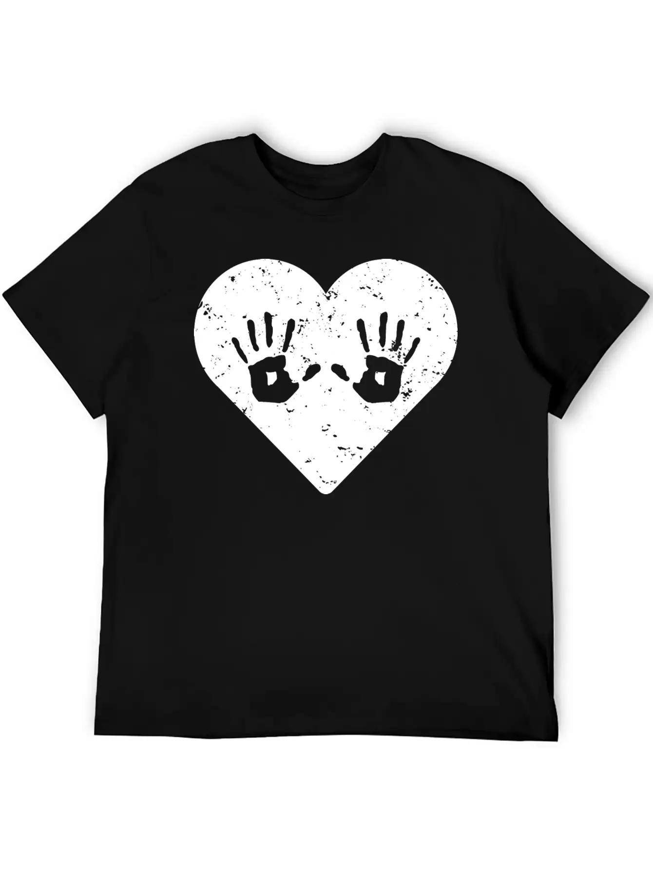 Cute Massage Therapist Hand Print Heart T-shirt Basic Graphic T-Shirt ¨C Daily Comfort In Soft Cotton