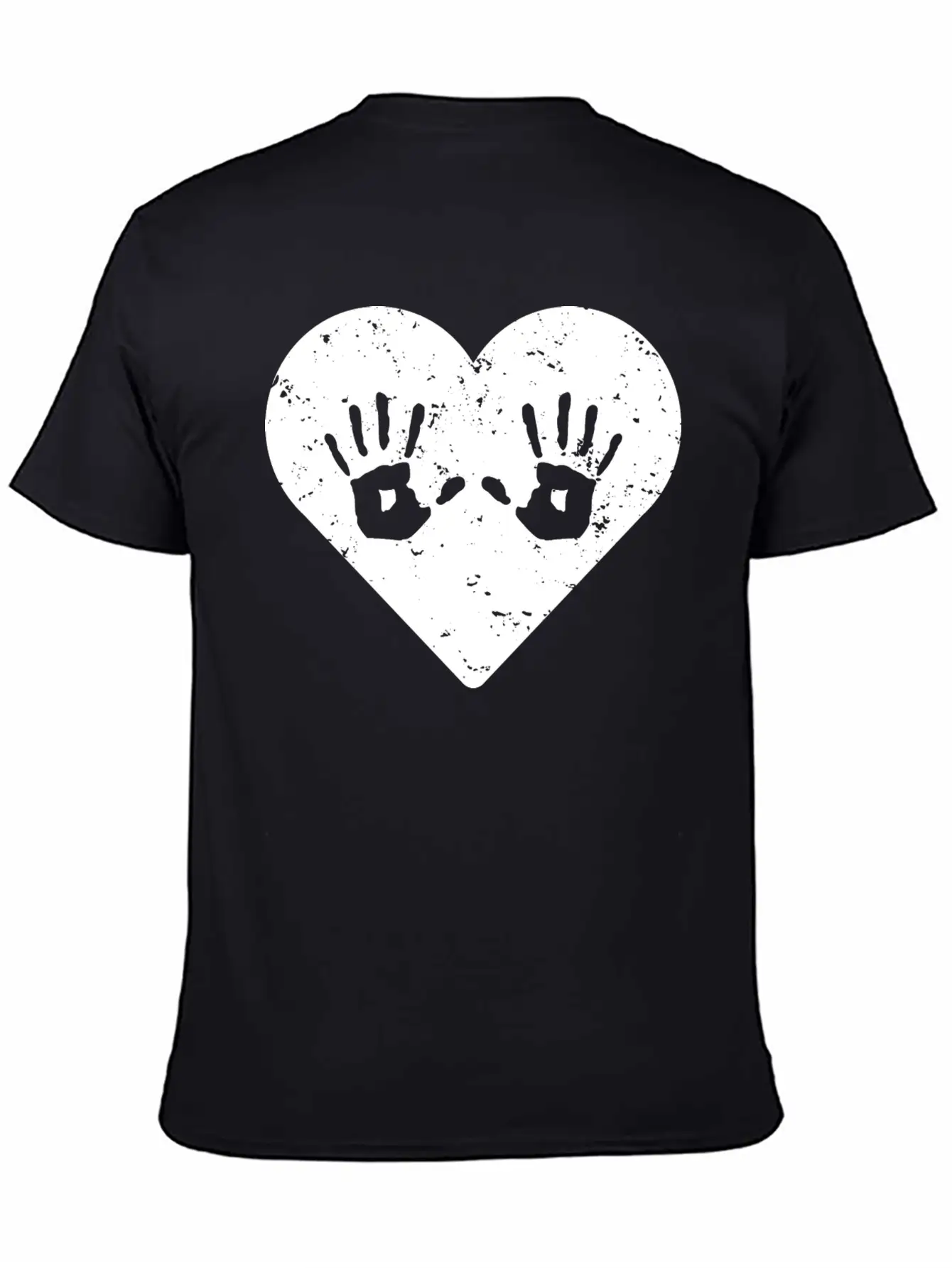 Cute Massage Therapist Hand Print Heart T-shirt Basic Graphic T-Shirt ¨C Daily Comfort In Soft Cotton