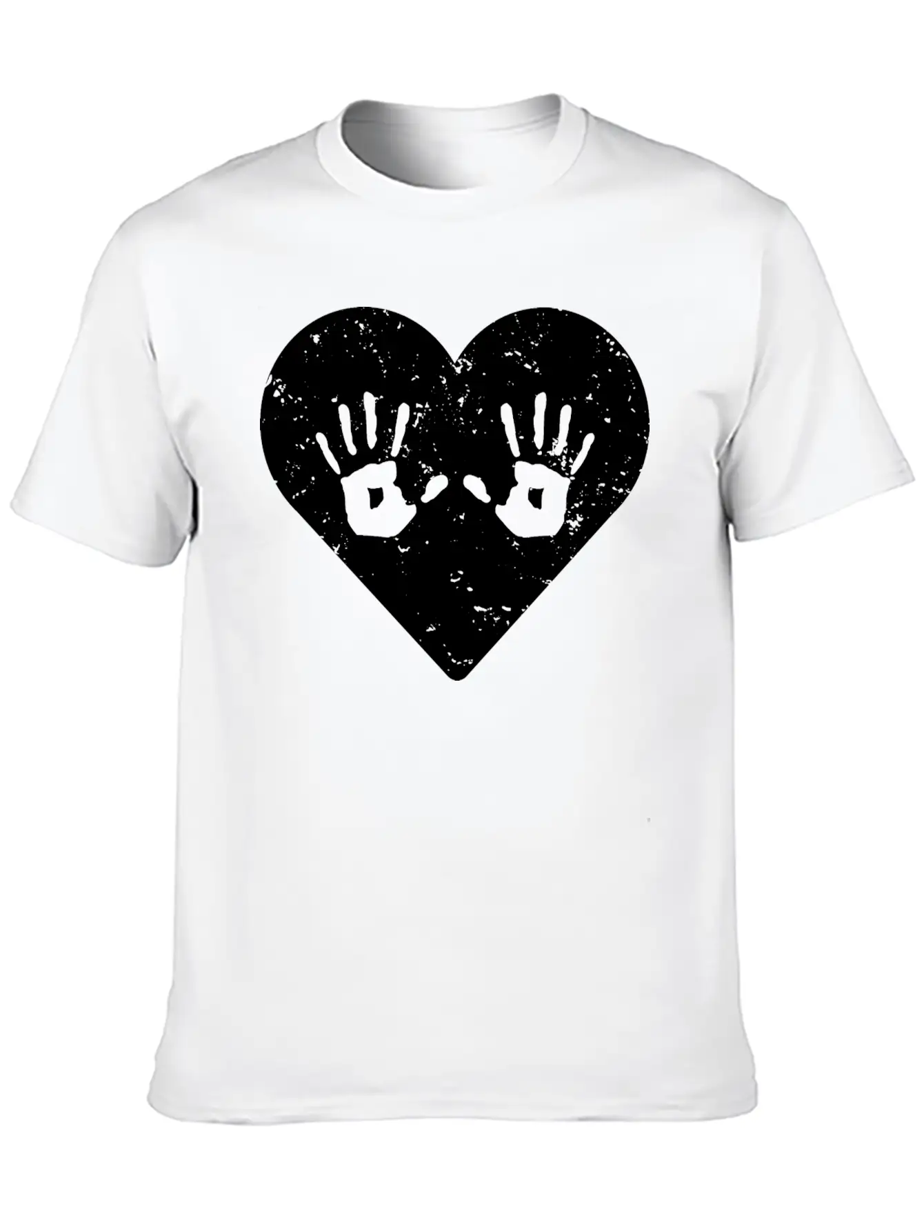 Cute Massage Therapist Hand Print Heart T-shirt Basic Graphic T-Shirt ¨C Daily Comfort In Soft Cotton