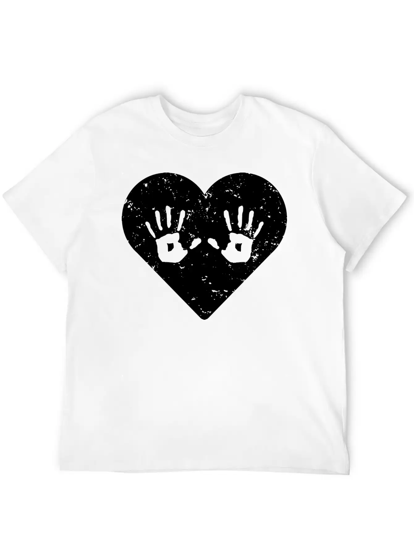 Cute Massage Therapist Hand Print Heart T-shirt Basic Graphic T-Shirt ¨C Daily Comfort In Soft Cotton