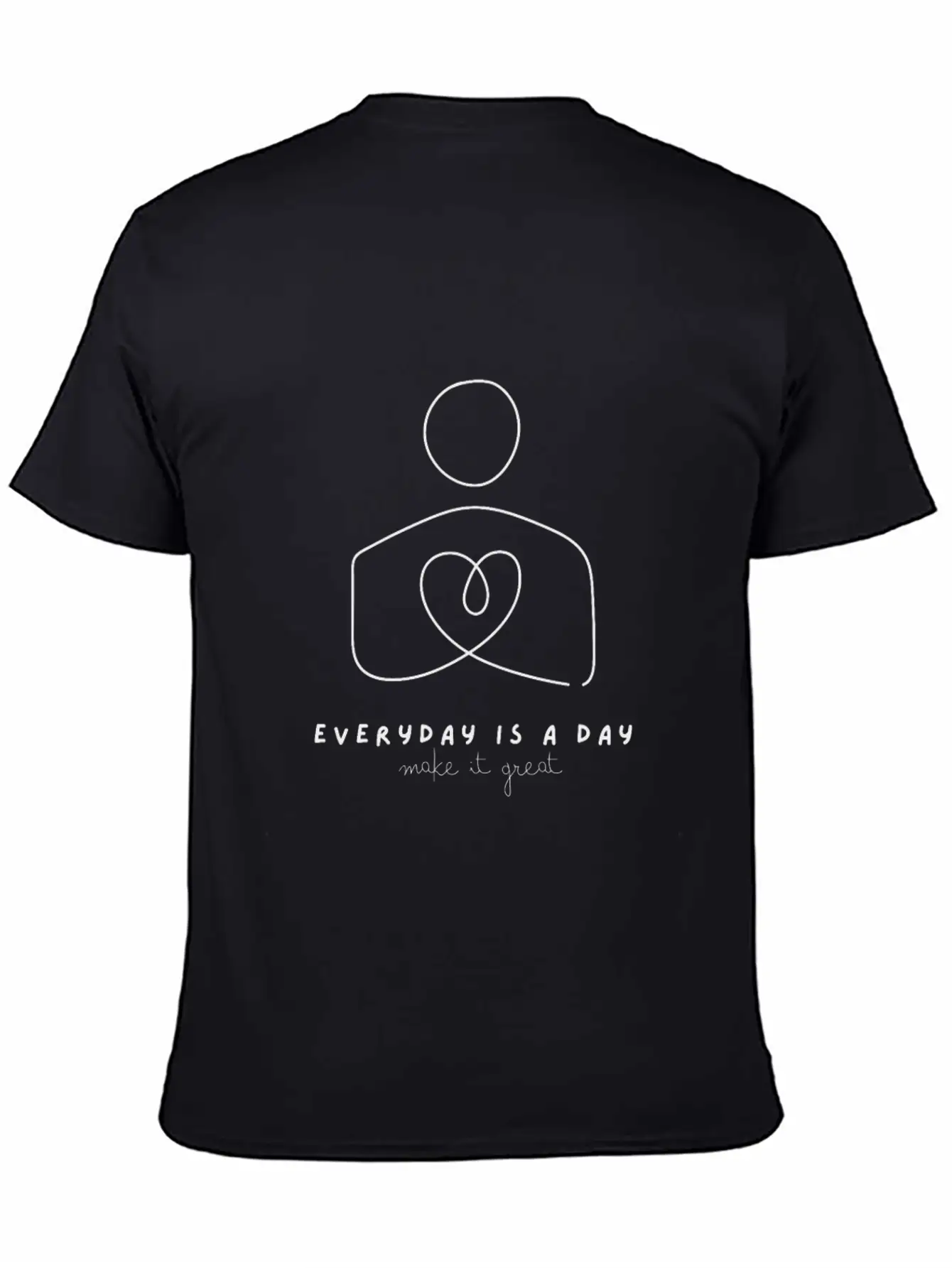 Cute Modern Typo Everyday Is A Day, Make It Great Soft Cotton Short Sleeve Tee ¨C Unisex Wardrobe Staple
