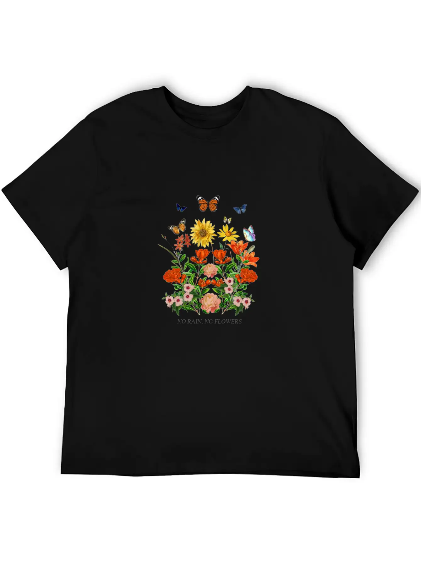 Cute No Rain No Flowers Women T Shirt Soft Cotton Short Sleeve Tee ¨C Unisex Wardrobe Staple