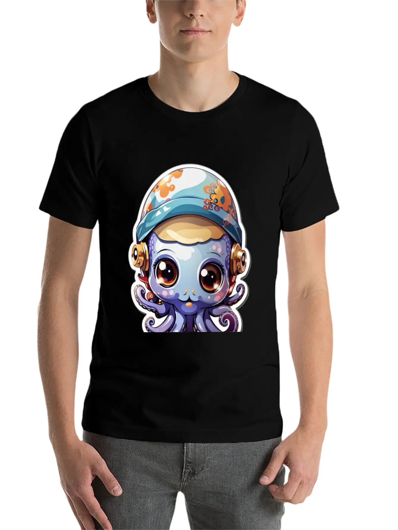 Cute Octopus Essential Cotton Tee For Daily Outfits ¨C Unisex Style