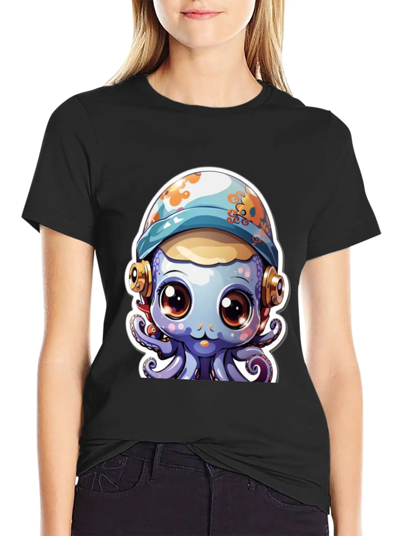 Cute Octopus Essential Cotton Tee For Daily Outfits ¨C Unisex Style
