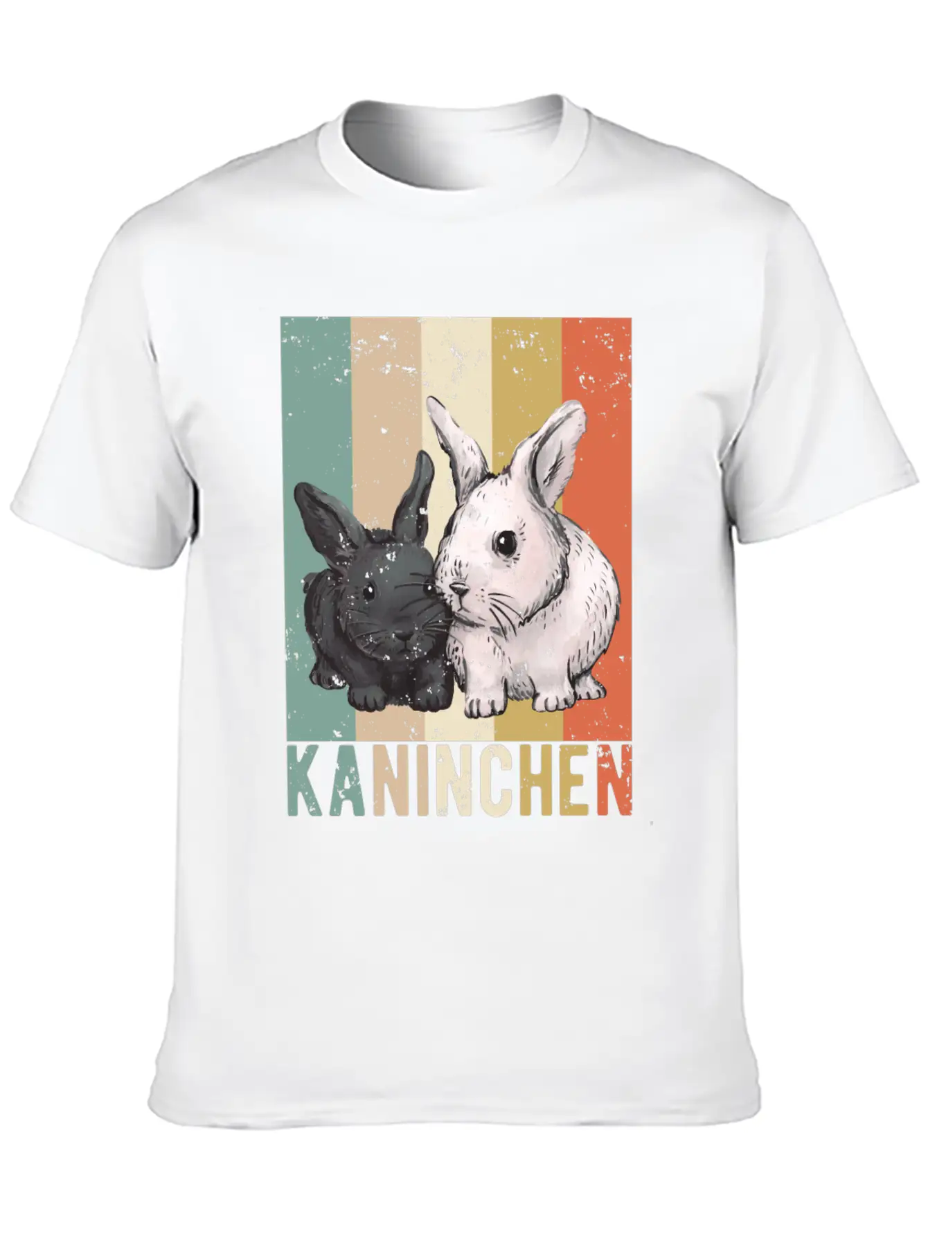 Cute Rabbit Bunny Bunny Pet Vintage Essential Cotton Tee For Daily Outfits ¨C Unisex Style