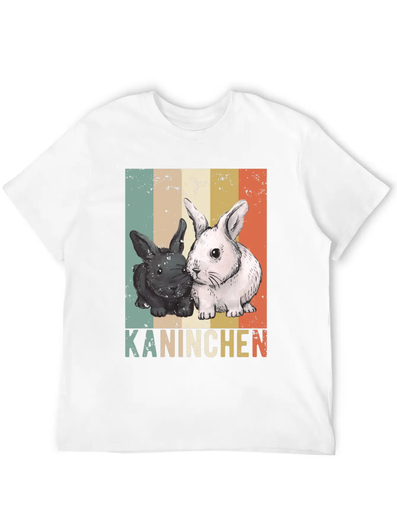 Cute Rabbit Bunny Bunny Pet Vintage Essential Cotton Tee For Daily Outfits ¨C Unisex Style