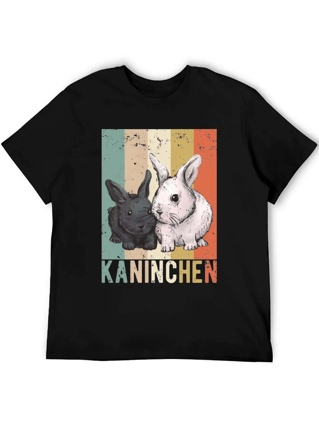 Cute Rabbit Bunny Bunny Pet Vintage Essential Cotton Tee For Daily Outfits ¨C Unisex Style