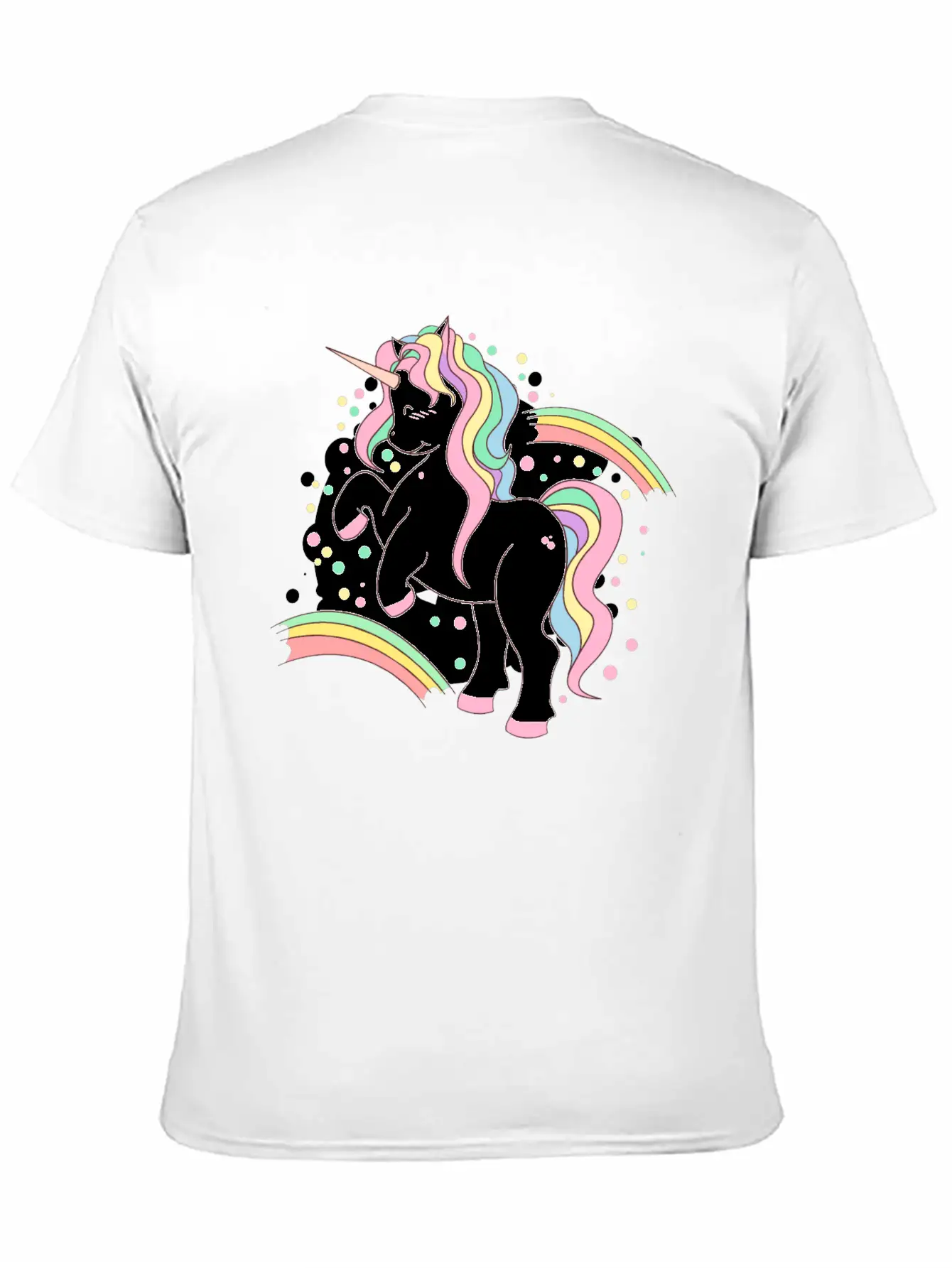 Cute Rainbow Unicorn, Unicorn With Rainbow Soft Cotton Short Sleeve Tee ¨C Unisex Wardrobe Staple