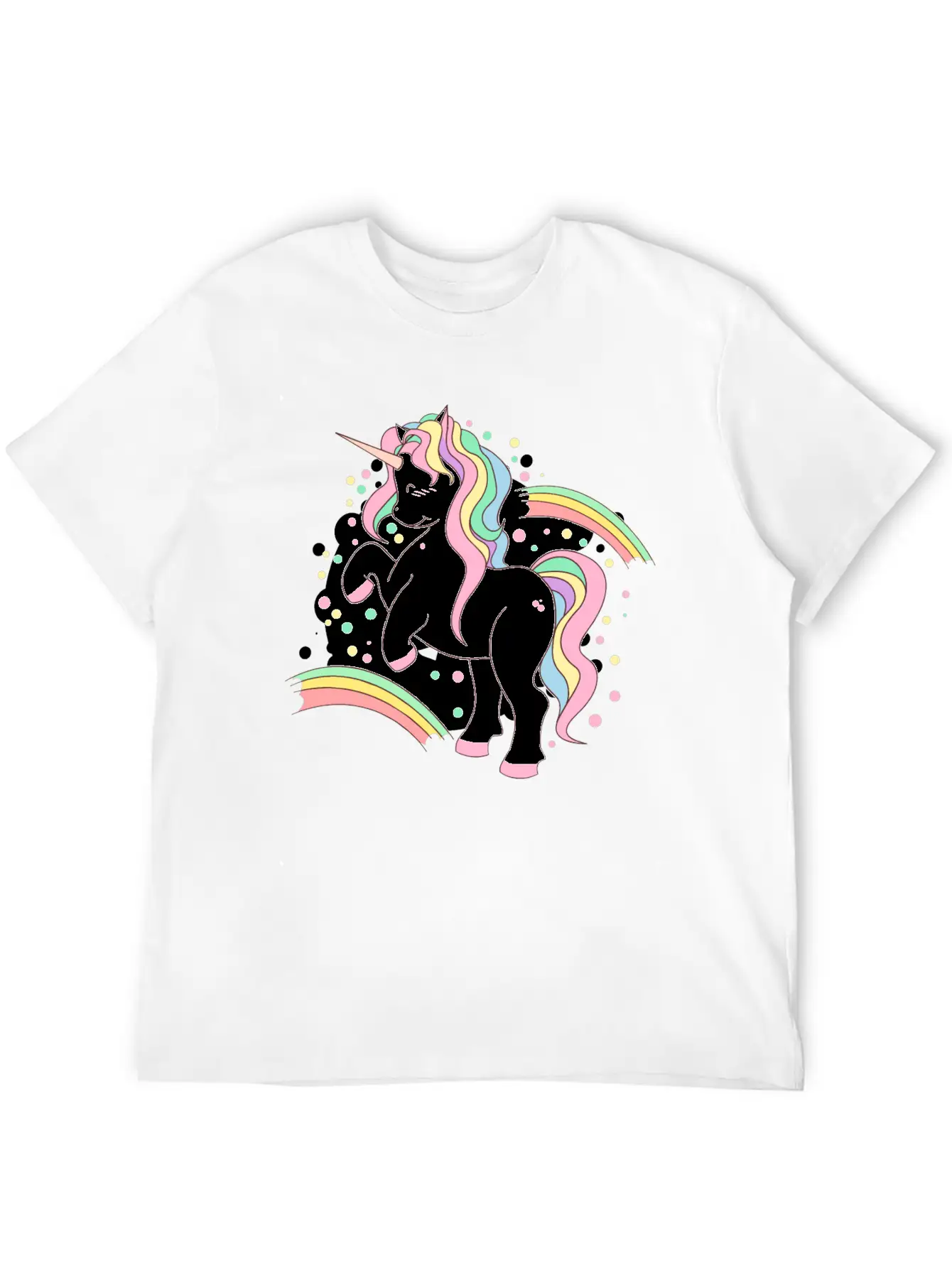 Cute Rainbow Unicorn, Unicorn With Rainbow Soft Cotton Short Sleeve Tee ¨C Unisex Wardrobe Staple