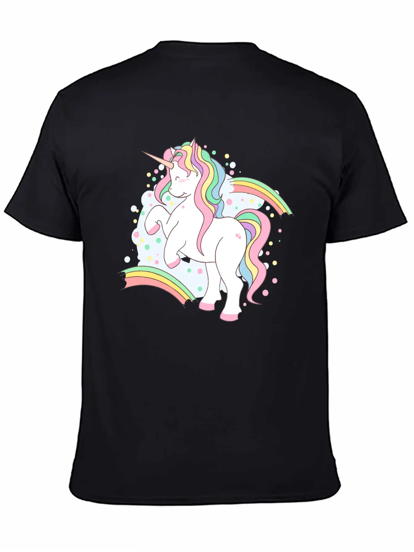 Cute Rainbow Unicorn, Unicorn With Rainbow Soft Cotton Short Sleeve Tee ¨C Unisex Wardrobe Staple