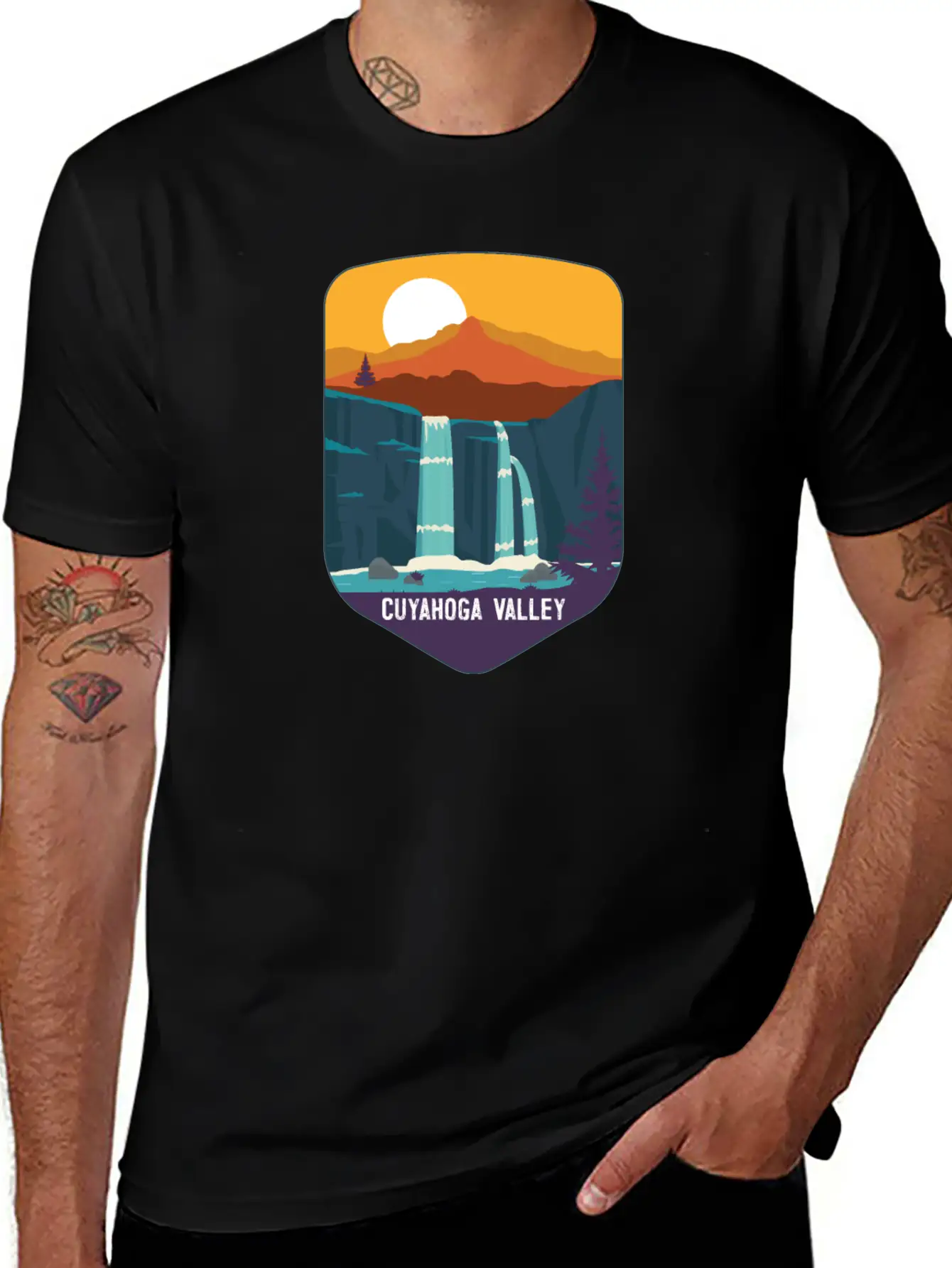Cuyahoga Valley National Park Waterfalls Ohio Basic Graphic T-Shirt ¨C Daily Comfort In Soft Cotton
