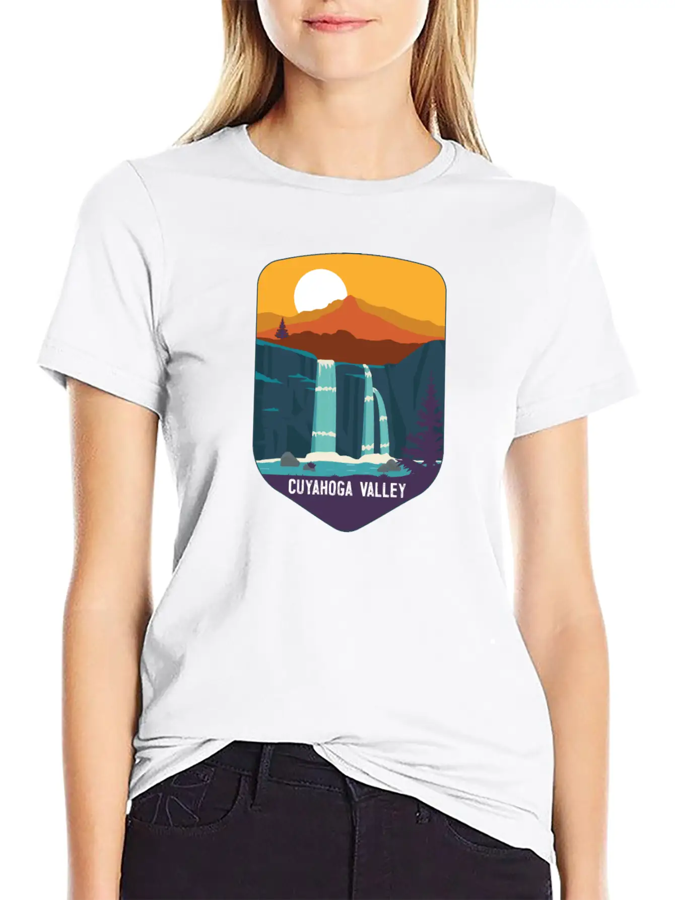 Cuyahoga Valley National Park Waterfalls Ohio Basic Graphic T-Shirt ¨C Daily Comfort In Soft Cotton