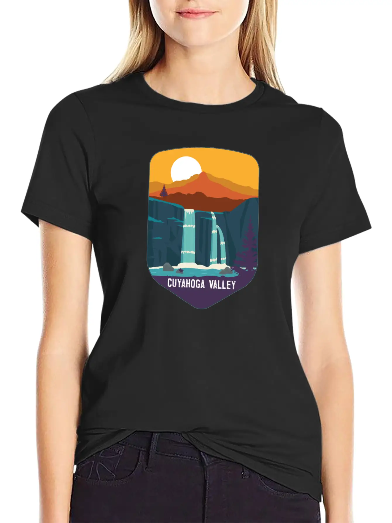 Cuyahoga Valley National Park Waterfalls Ohio Basic Graphic T-Shirt ¨C Daily Comfort In Soft Cotton