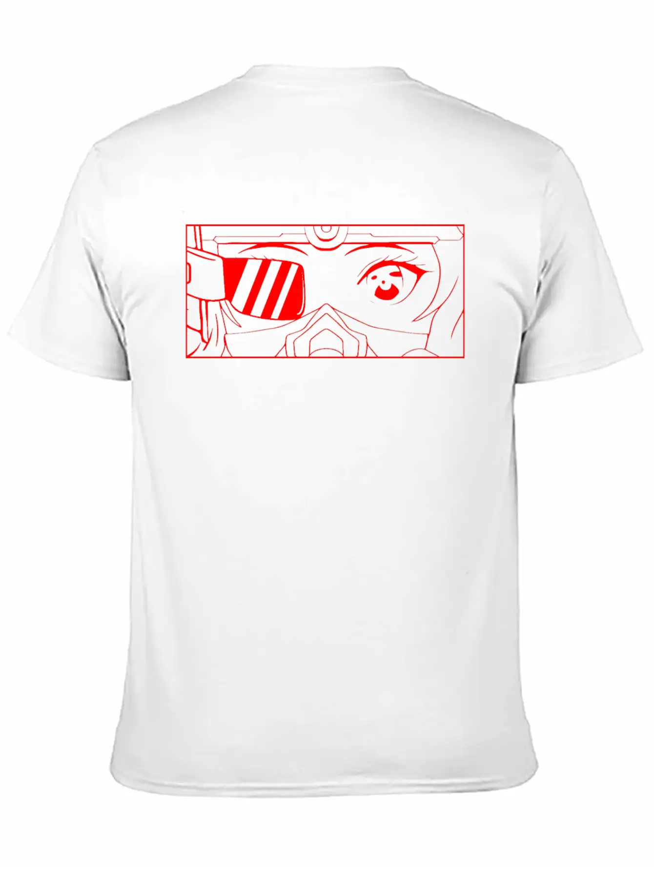 Cyber Aesthetic Anime Girl Eyes Soft Grunge Basic Graphic T-Shirt ¨C Daily Comfort In Soft Cotton