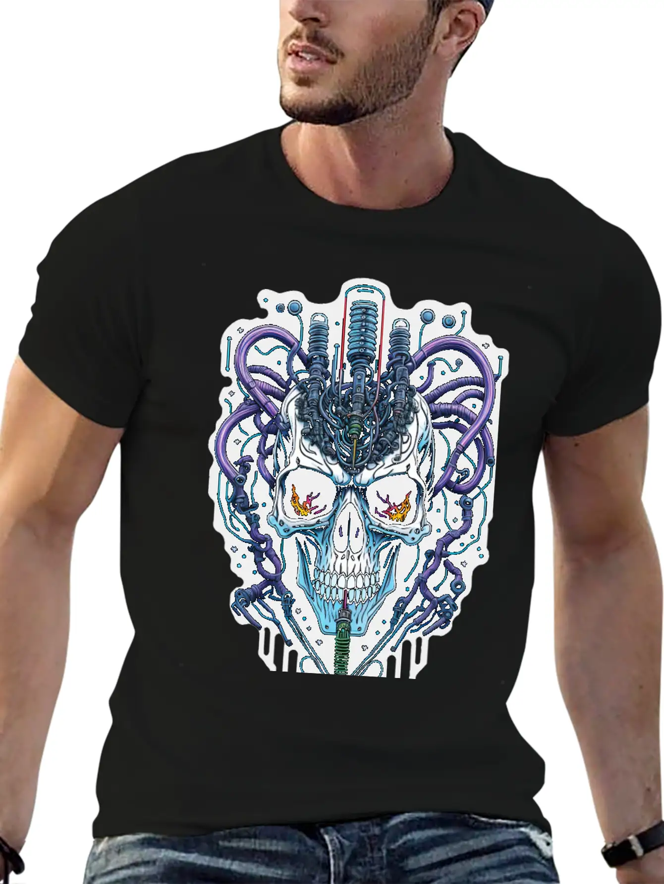 Cyborg 60 Essential Cotton Tee For Daily Outfits ¨C Unisex Style