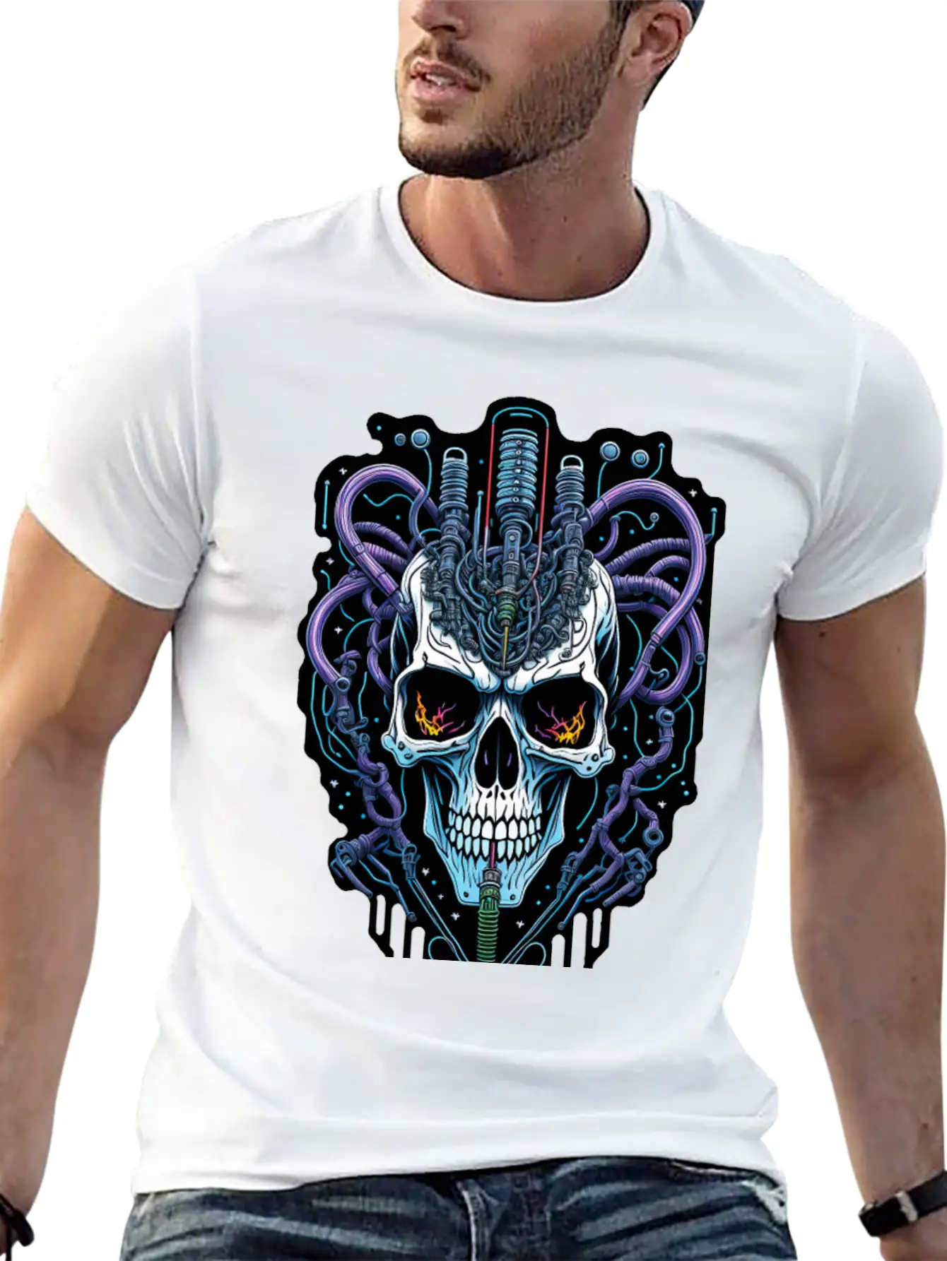 Cyborg 60 Essential Cotton Tee For Daily Outfits ¨C Unisex Style